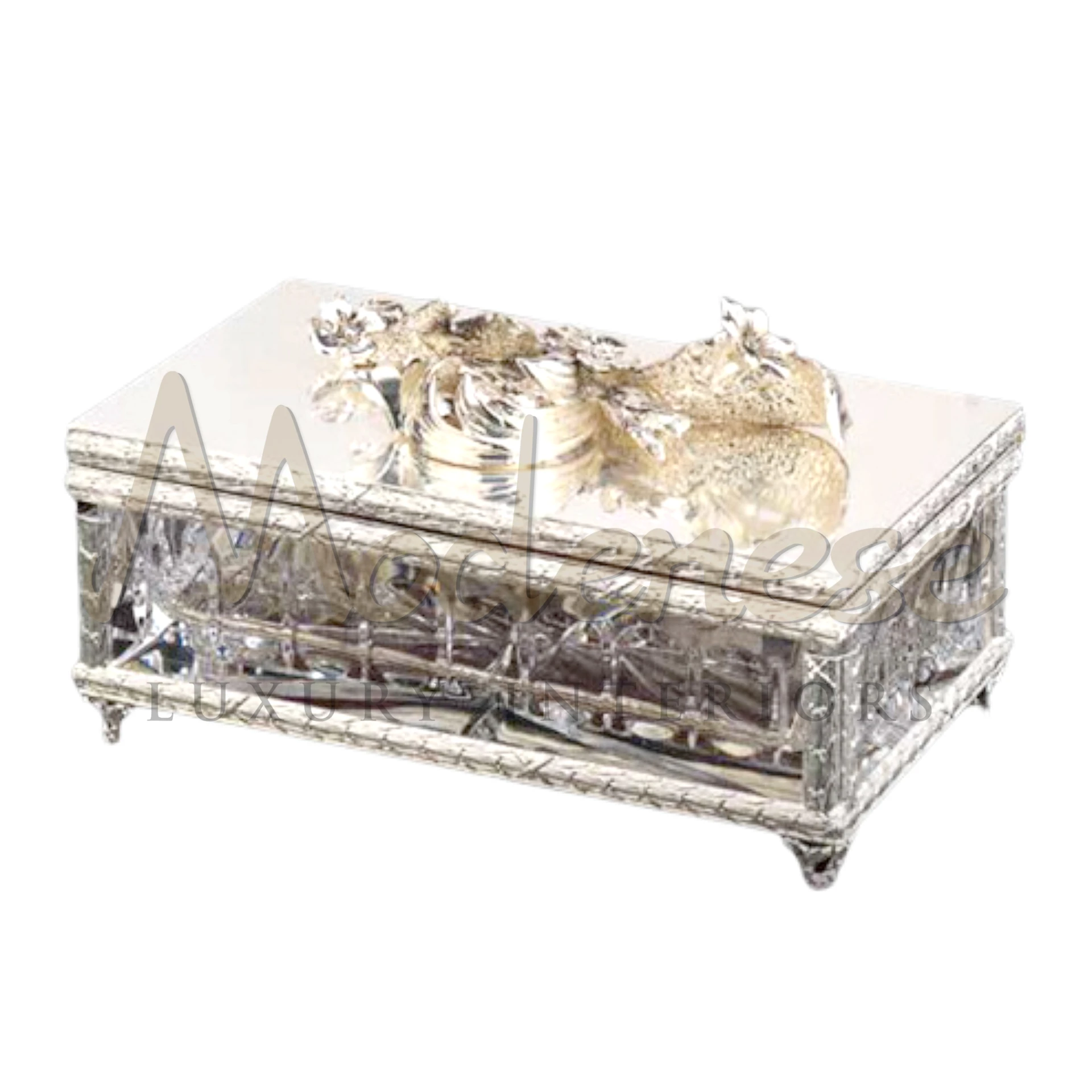 Exquisite Tissue Cover in luxurious materials with intricate designs, enhancing the elegance of bathroom or interior decor.