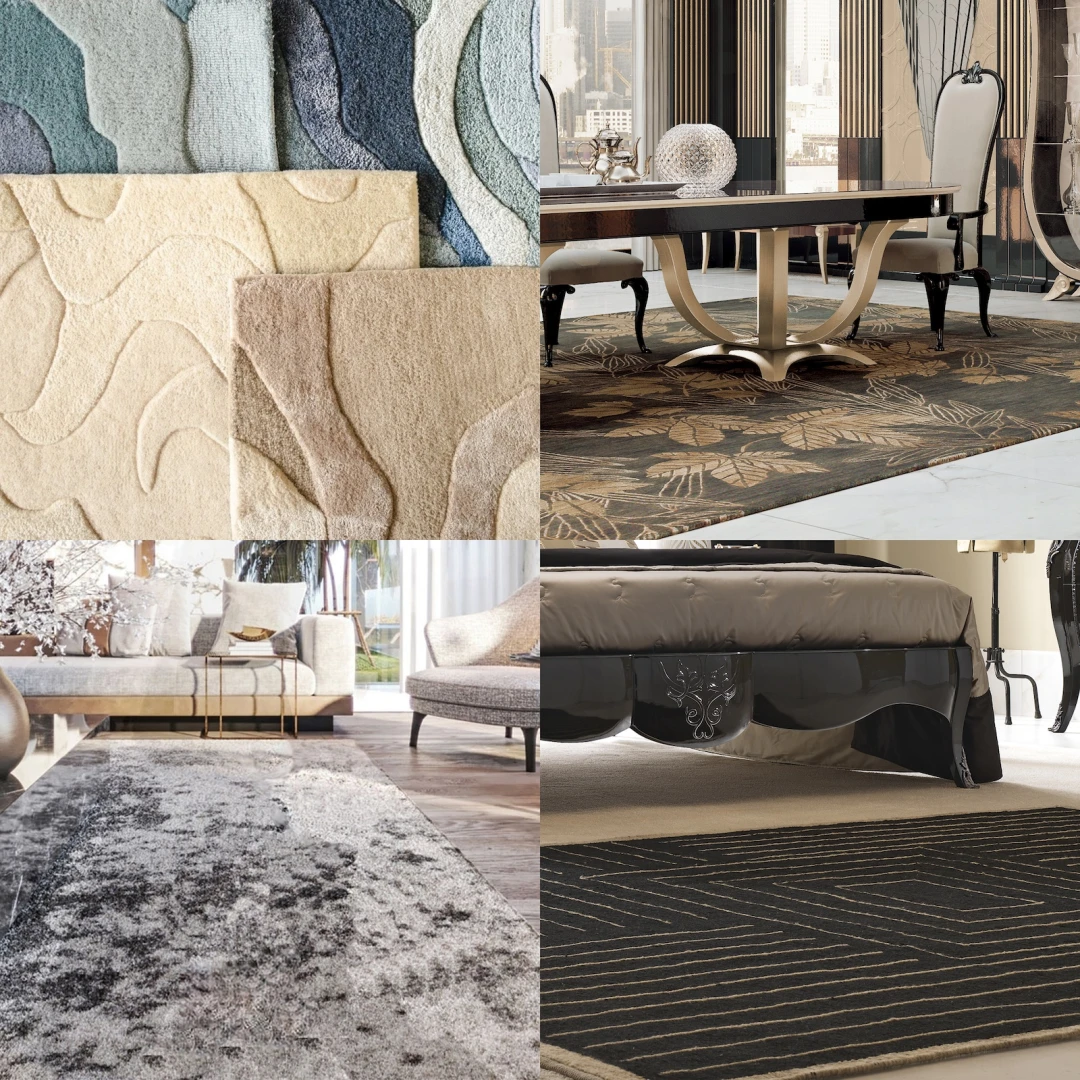 Best handtufted italian carpets in vegetal silk for royal highness projects