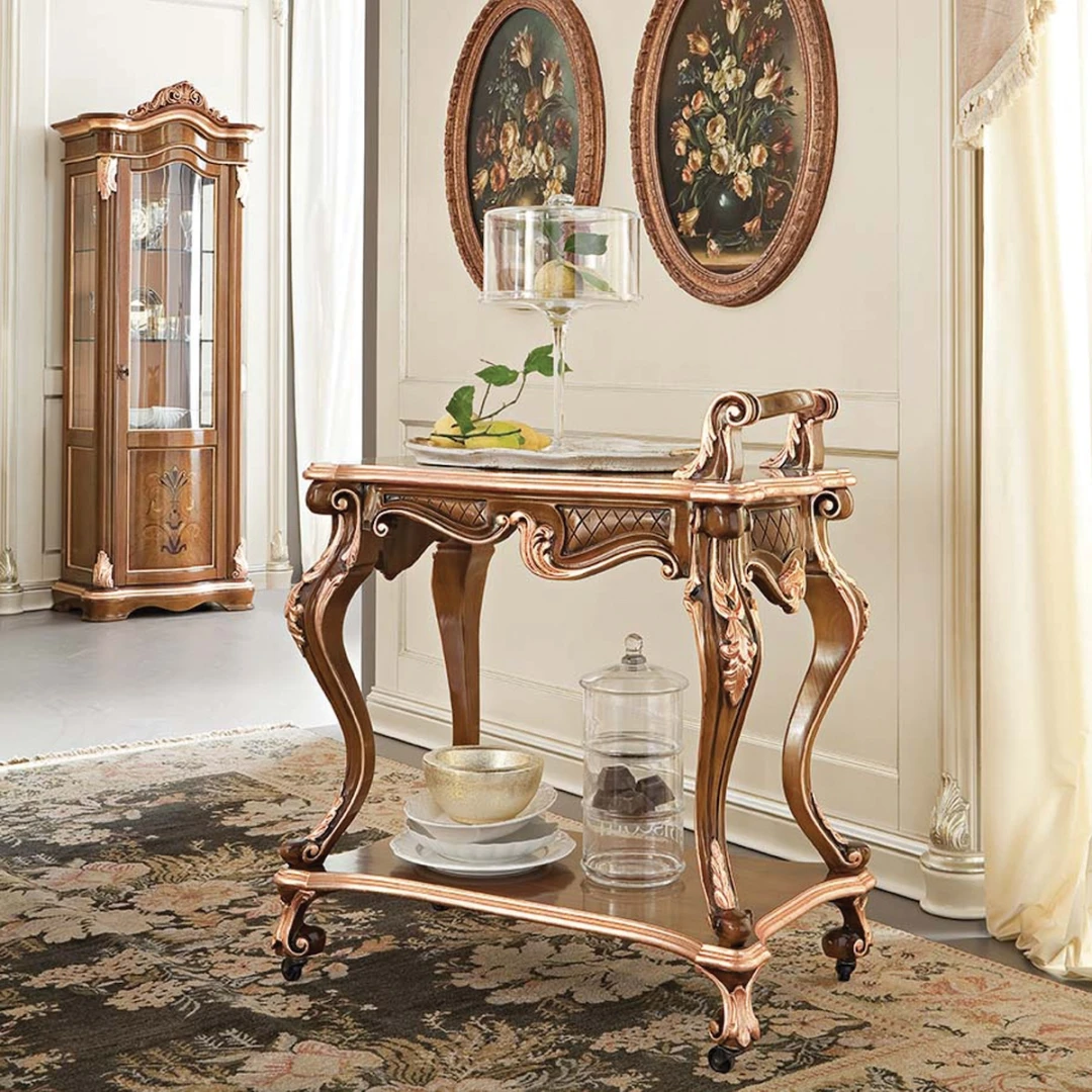 Enhance your entertaining experience with our versatile trolley carts, perfect for serving drinks and hors d'oeuvres with style and convenience.