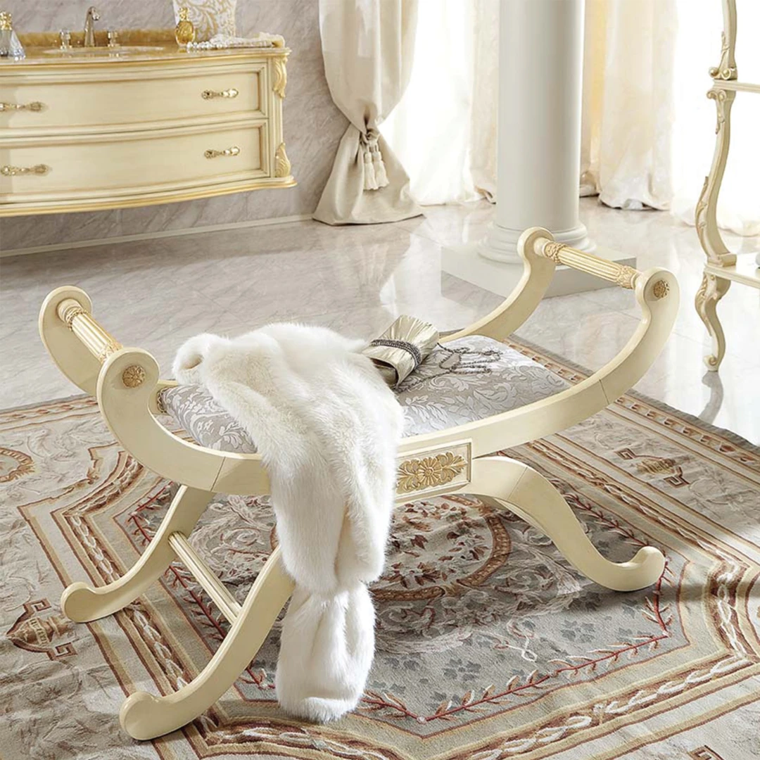Add style and comfort to your bathroom with our luxurious furnishings, including stools, benches, and towel racks designed for ultimate relaxation.