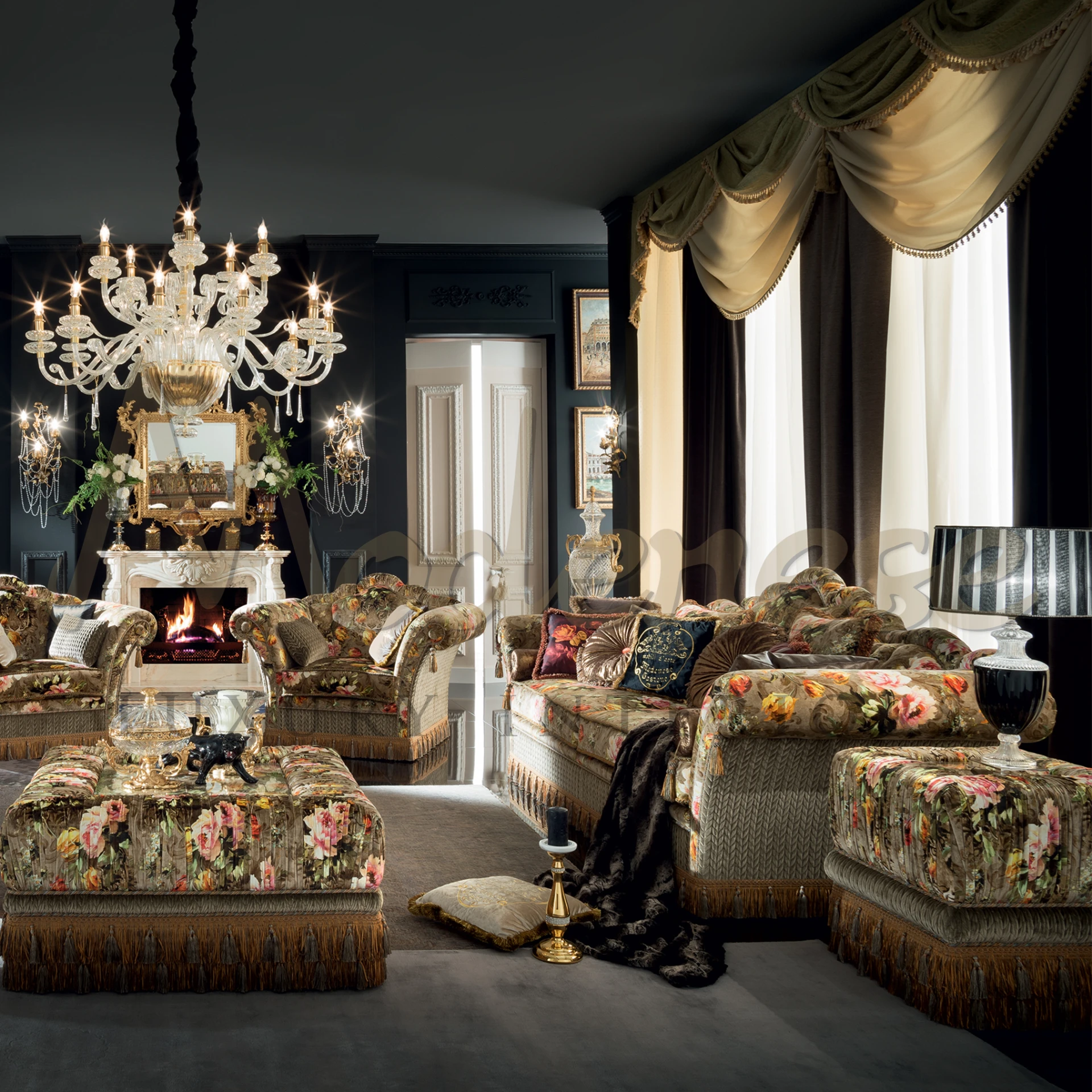 Charming Floral Armchair with durable and easy-to-maintain upholstery, ideal for adding personality and style to your space.
