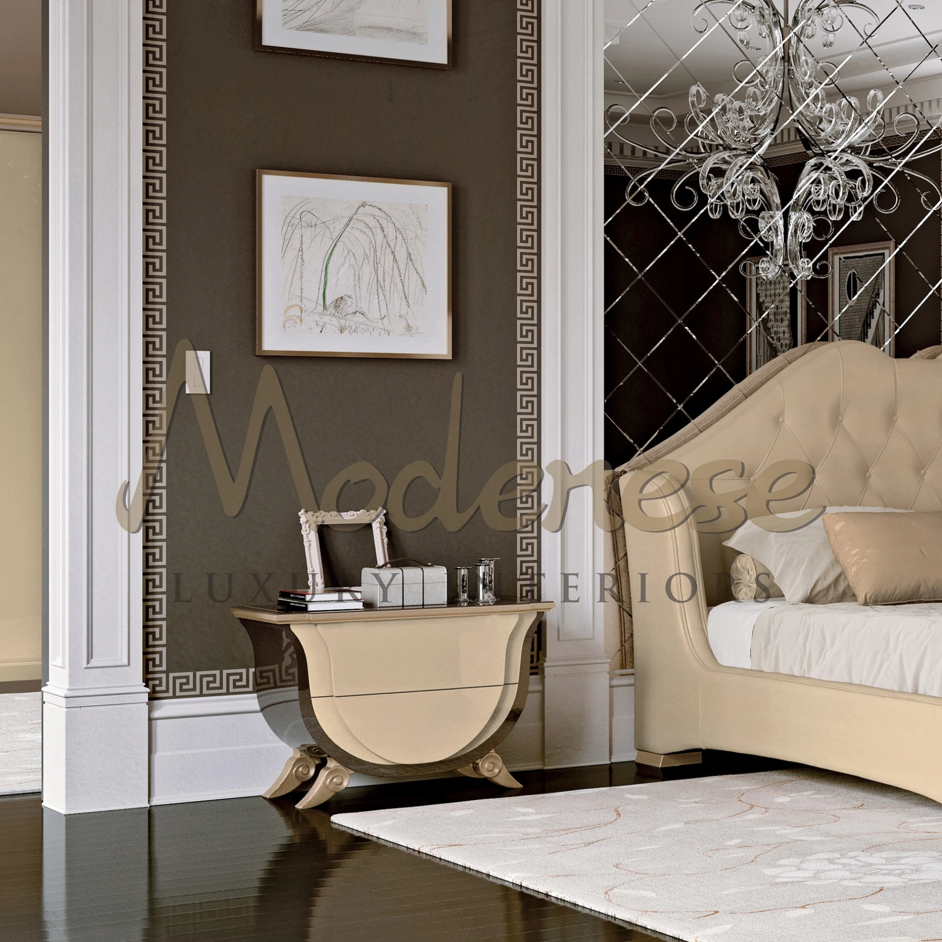 طاولة سرير جانبية Crescendo Curve