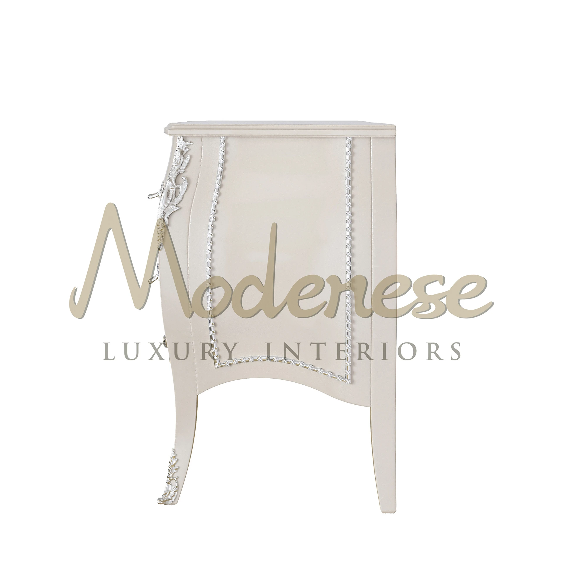 Commode de luxe argentée