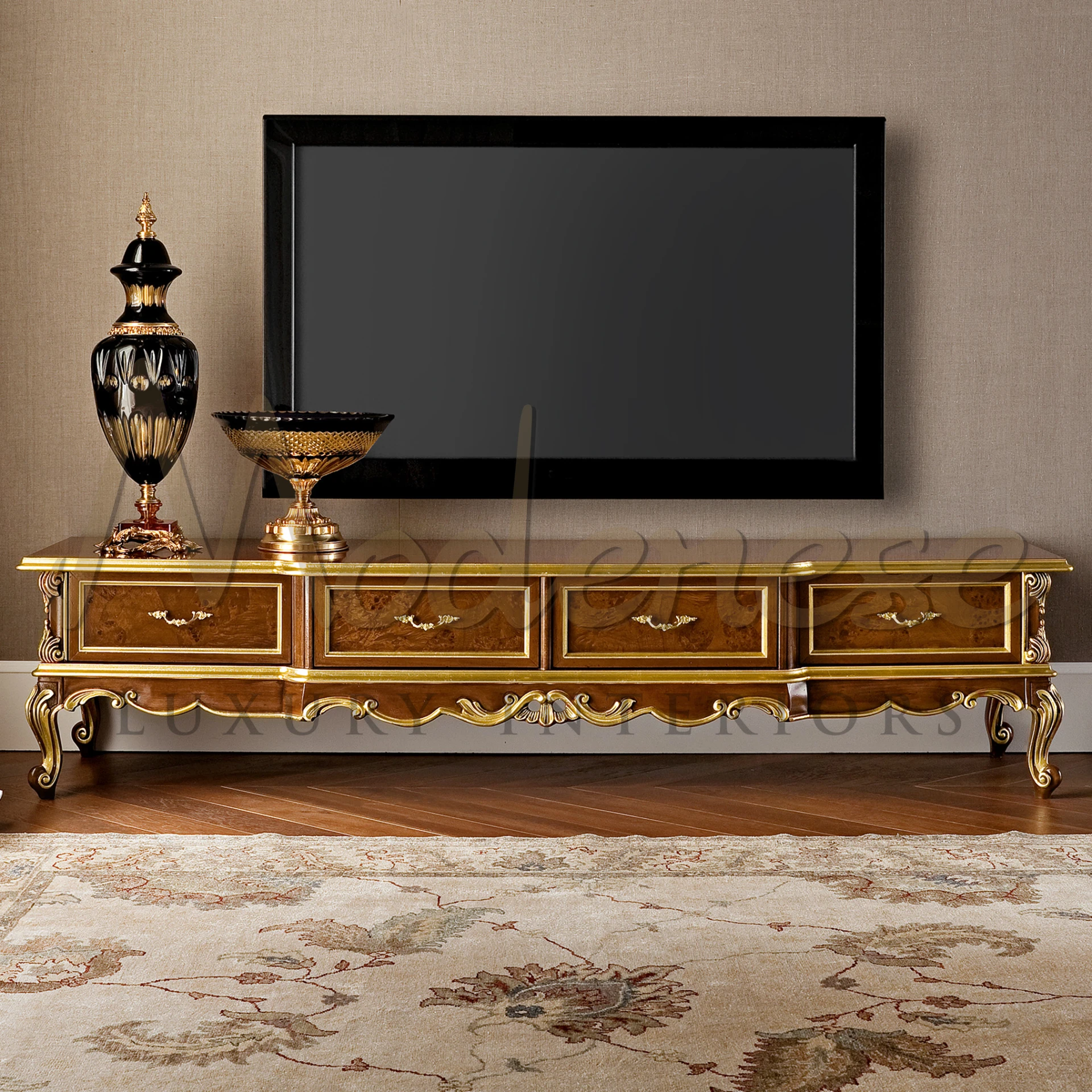 Luxury 4 Drawer TV Stand Italian Elegance