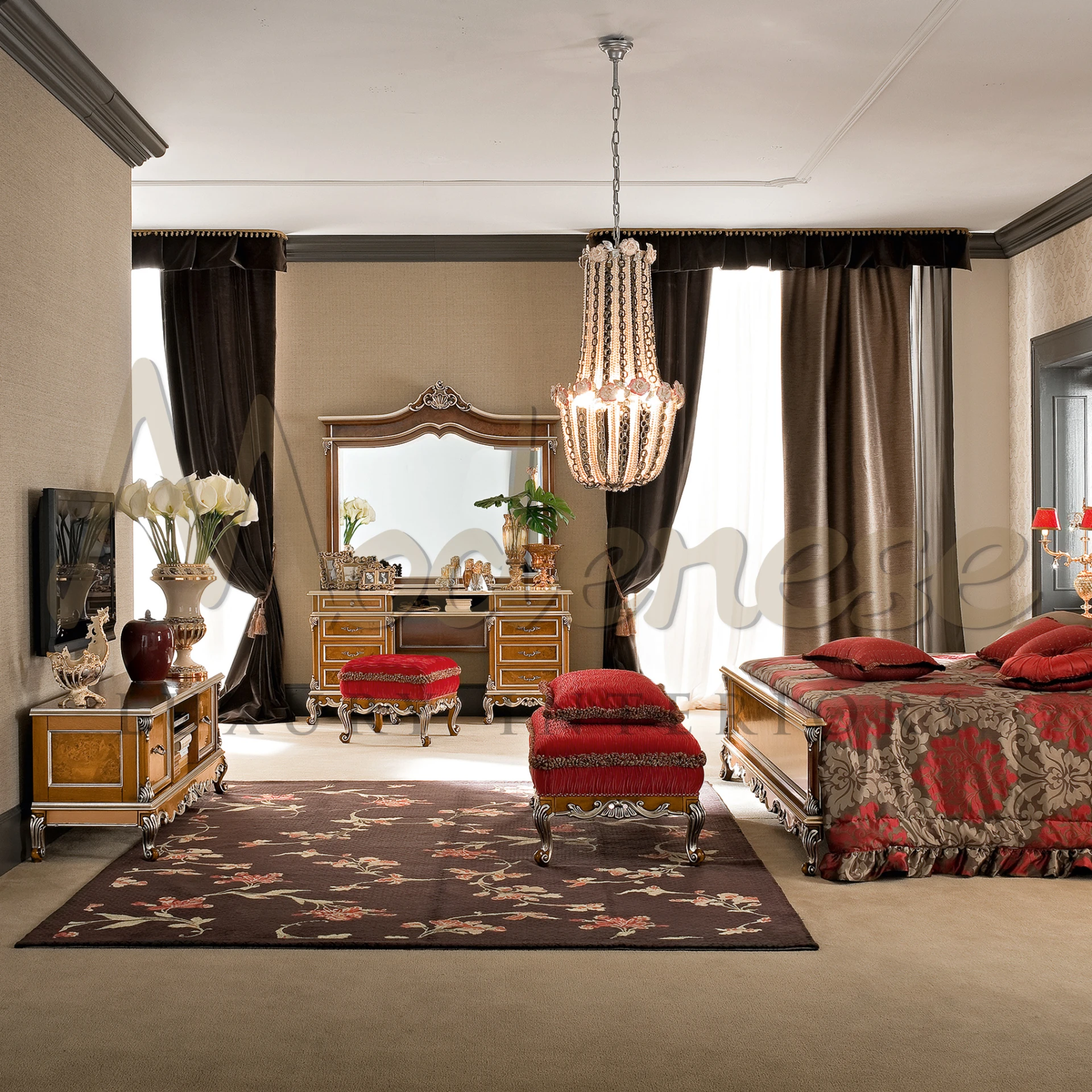 Elegant Classic TV Stand with lacquered finishes, a blend of modenese interiors and luxury collection for refined spaces.