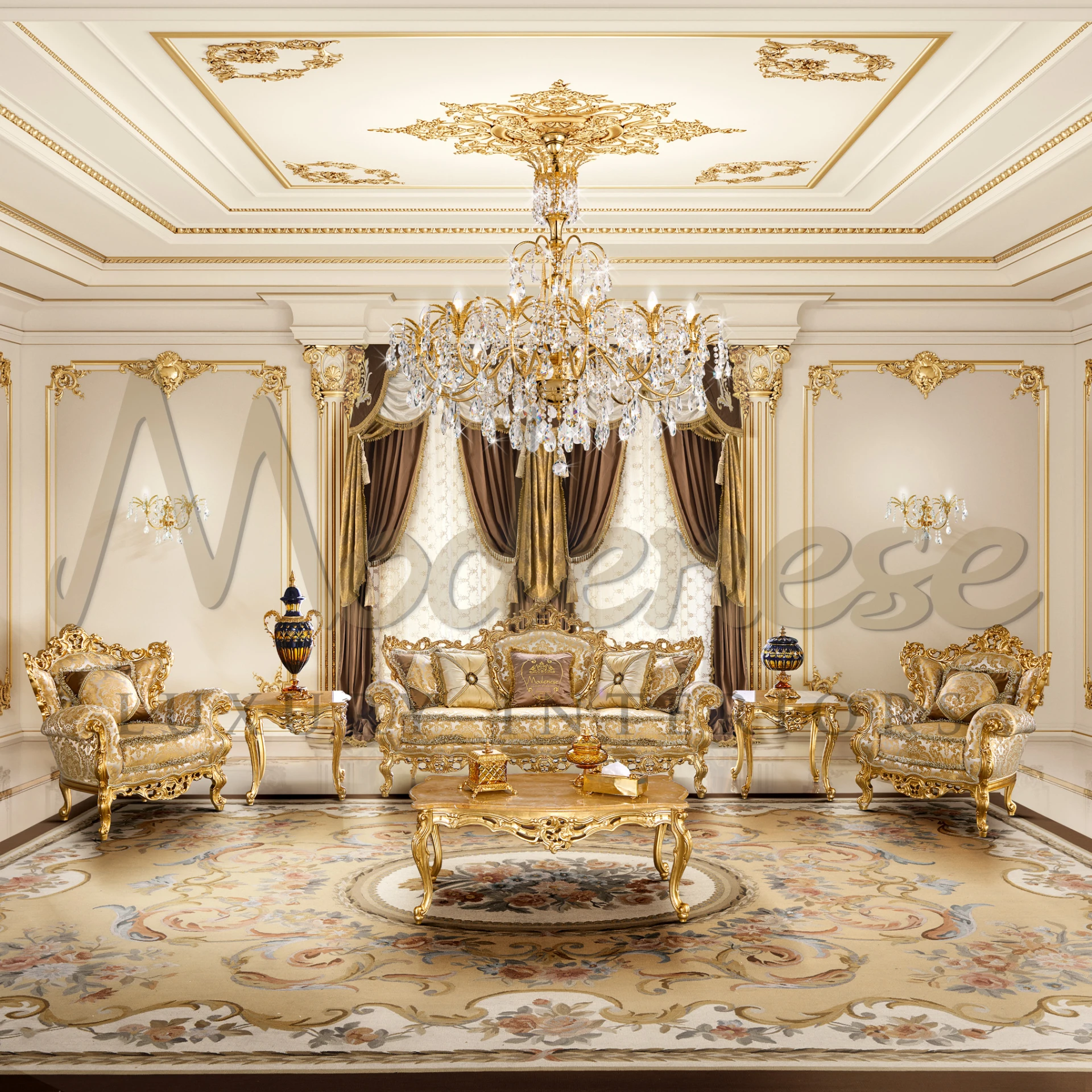 Customized luxury coffee table, blending classic design with modern sophistication.
