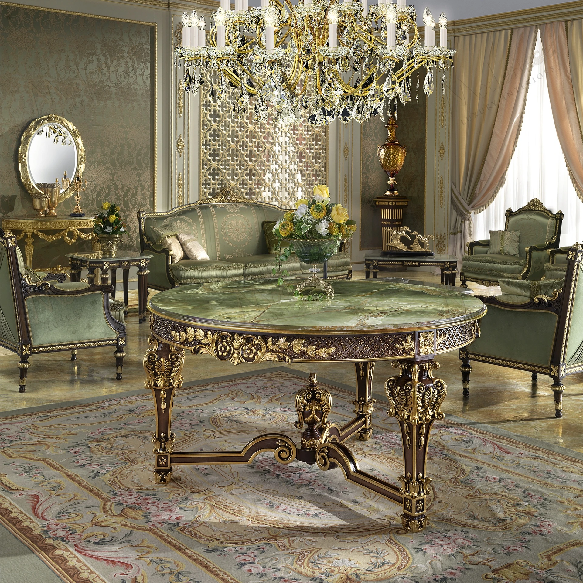 green onyx living room furniture