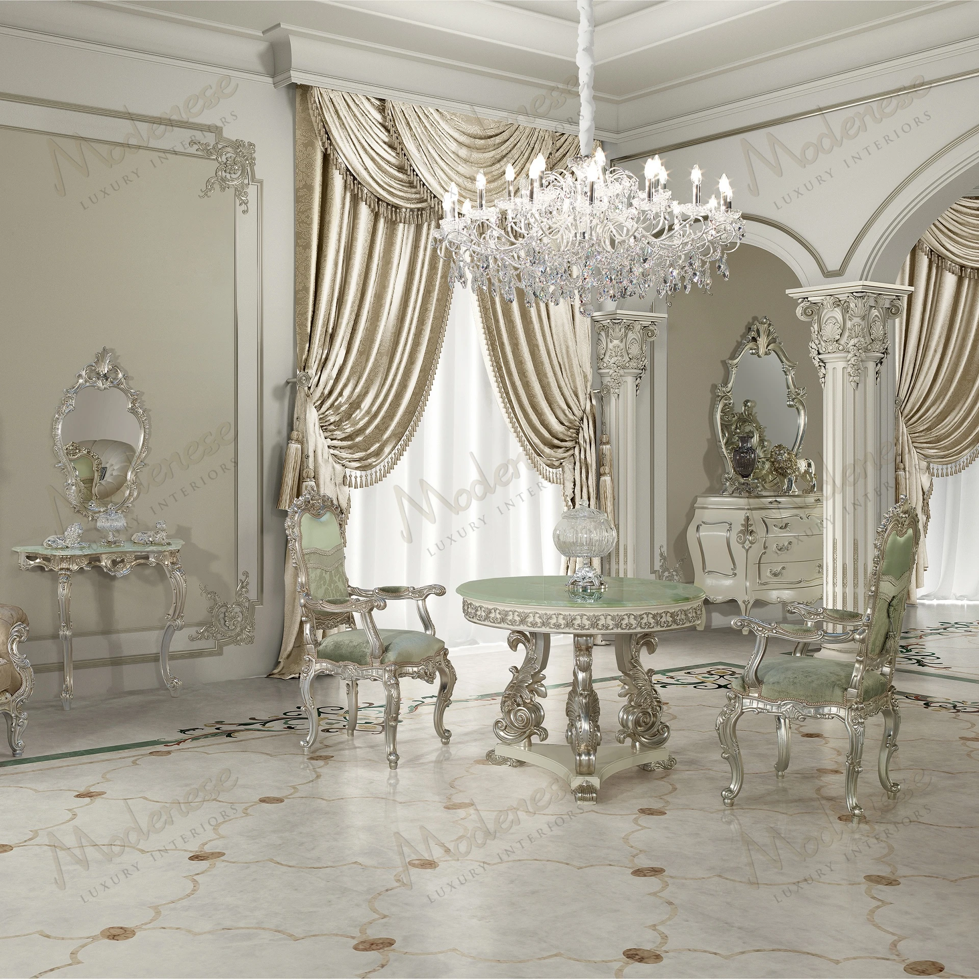 luxury italian furniture green onyx