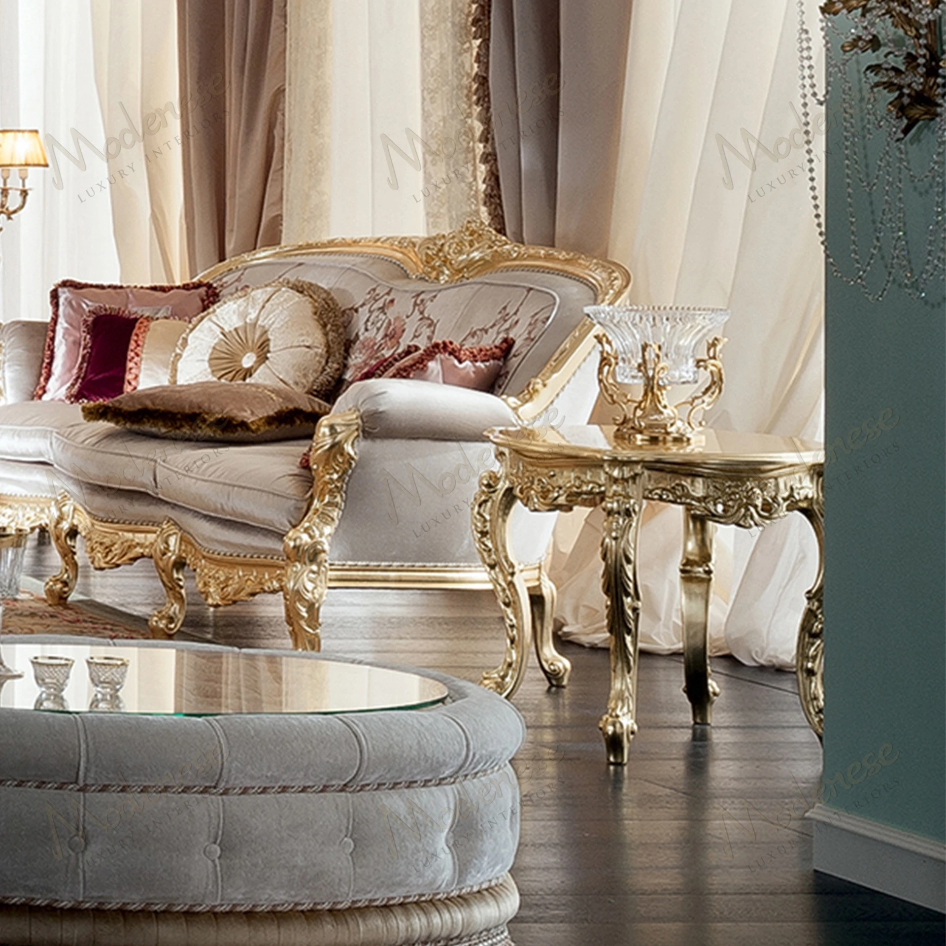 handmade furniture gold leaf finish