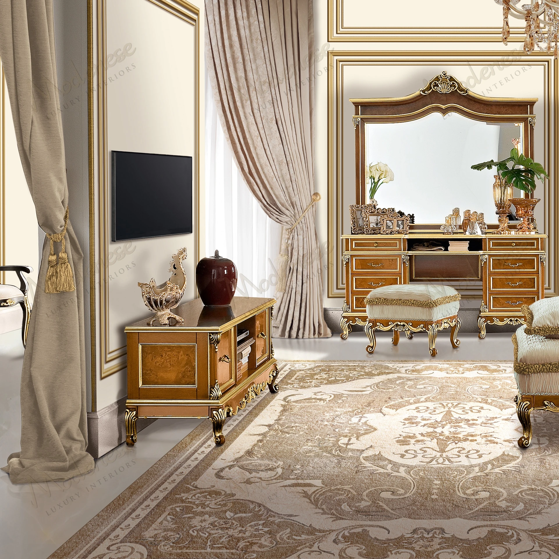 GOLDEN SHADE TV STAND