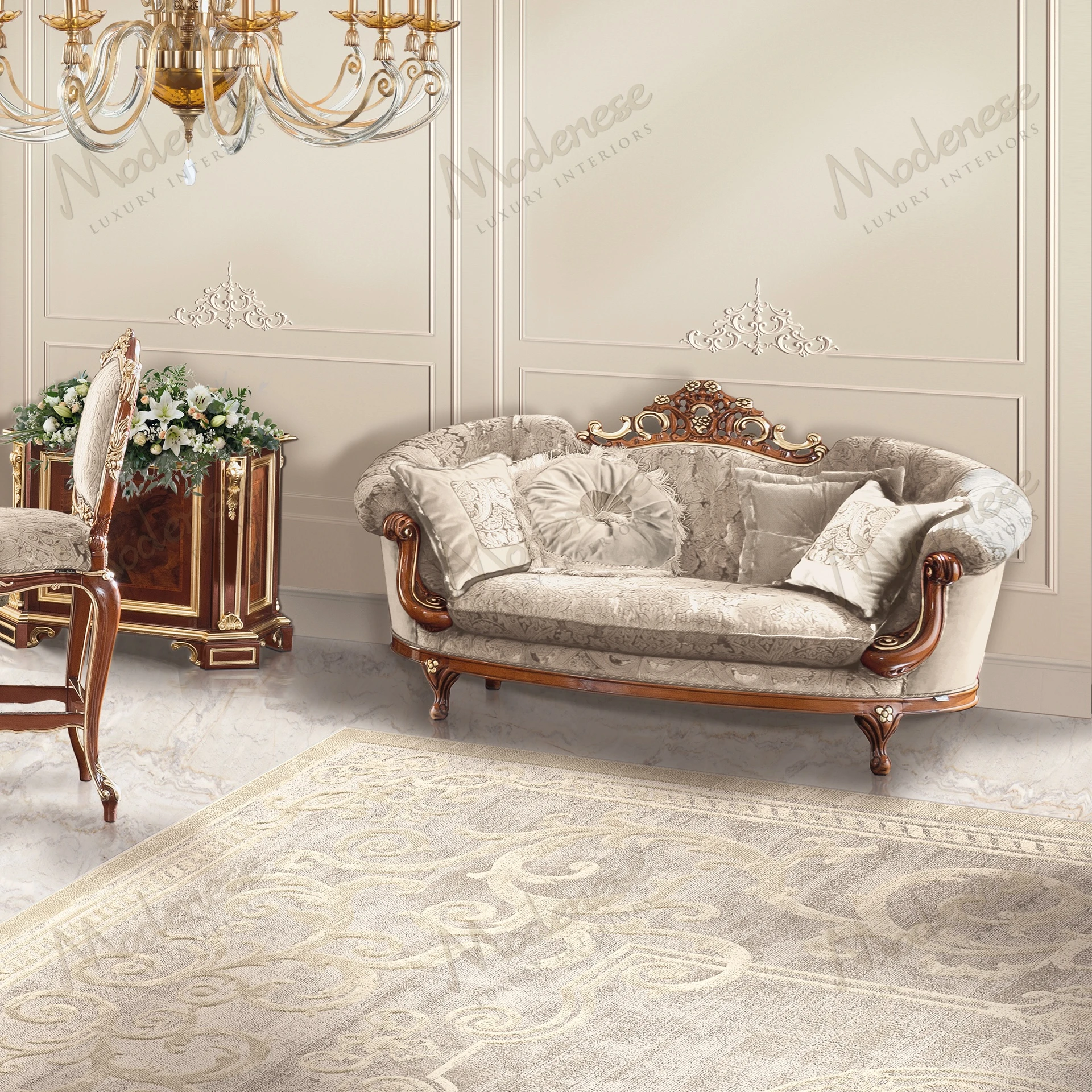 WALNUT ELEGANCE LOVESEAT