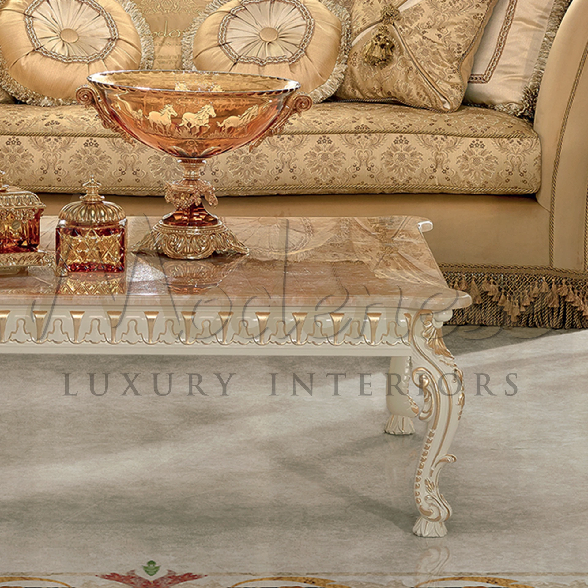 Honey Onyx Coffee Table, perfect for upscale interiors.