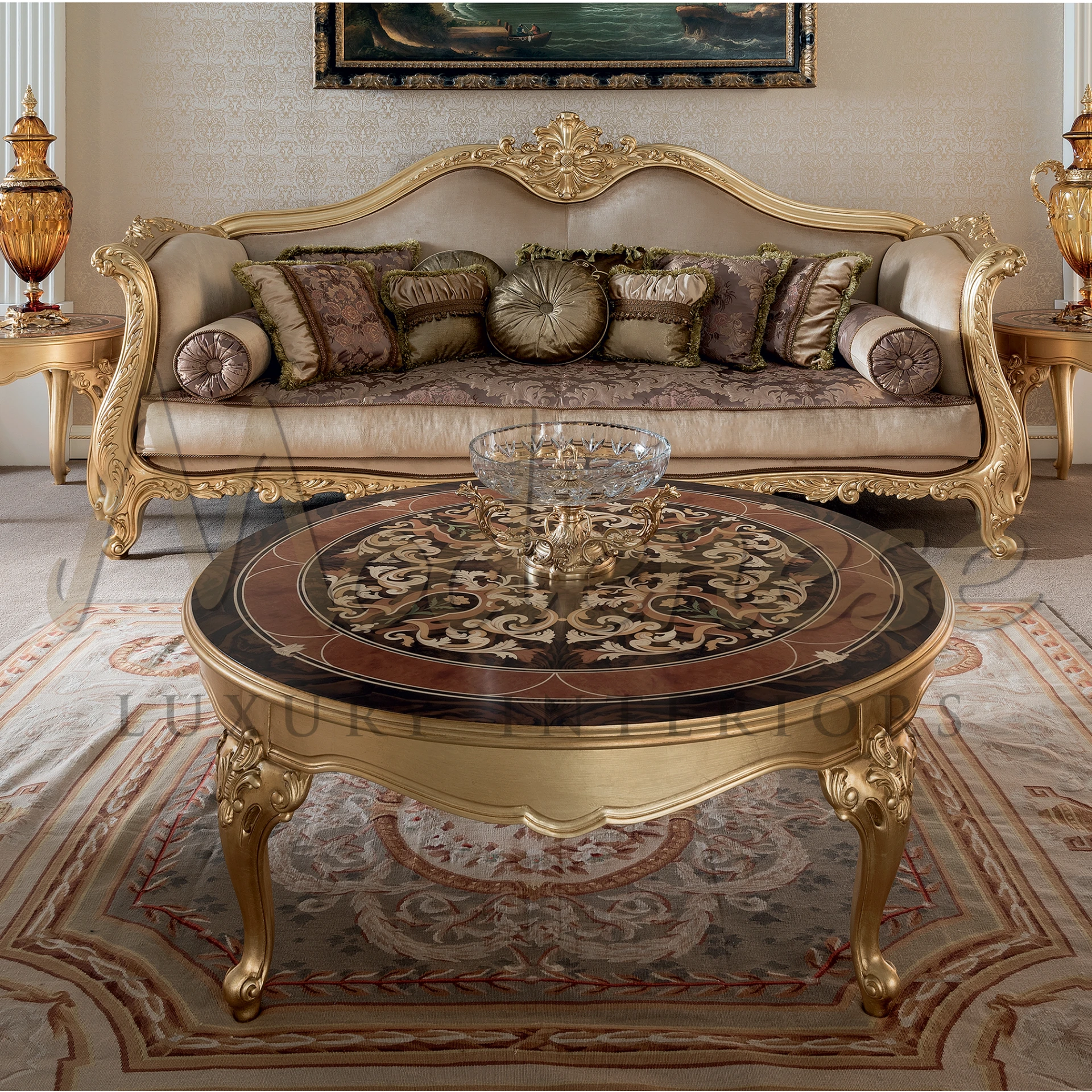 Classic solid wood side table, perfect for traditional decor.