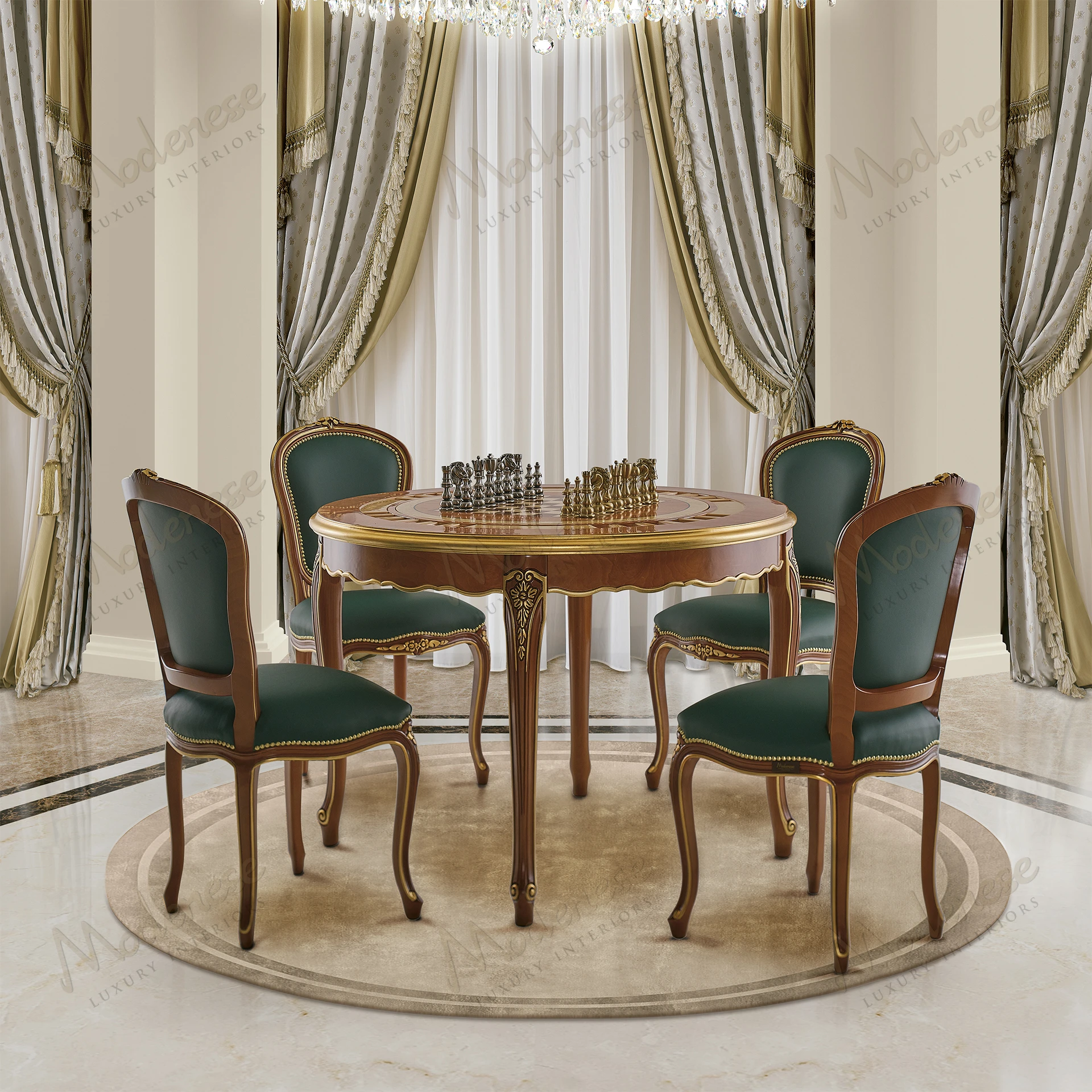 A cozy Royal Blend Leather Chair in lush green leather, featuring a soft texture and elegant design, perfect for comfortable seating