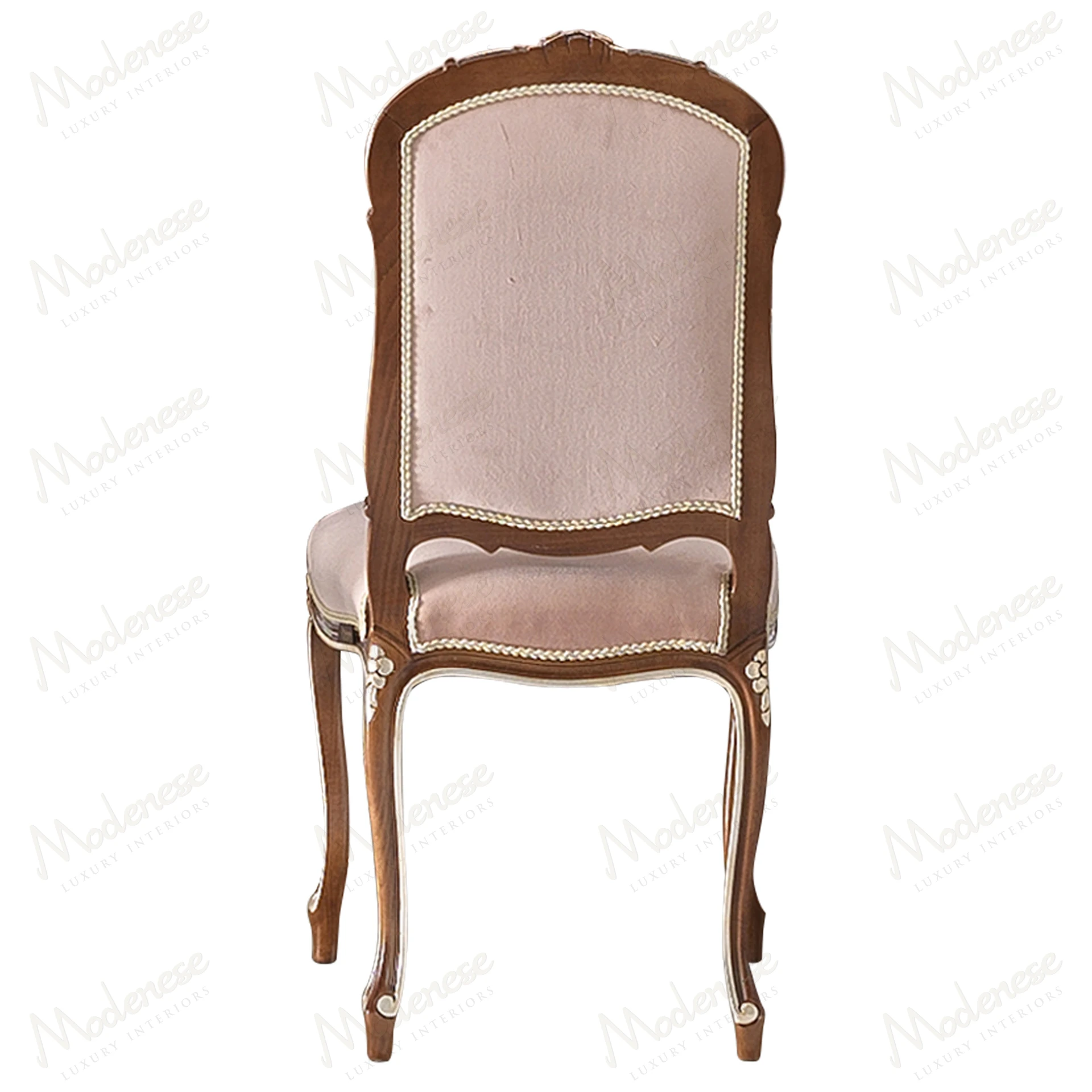 Elegant Noble Etiquette Chair in light pink velvet, featuring a cozy texture and plush upholstery, perfect for refined and comfortable seating