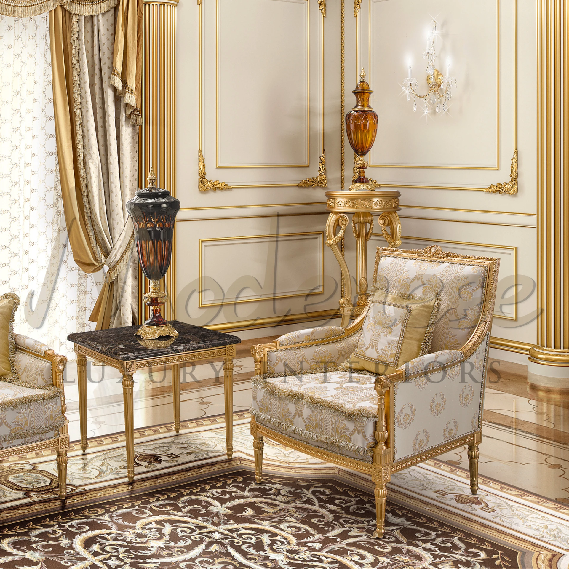 Luxurious Side Table Design - Divine Rectangular Table with Solid Wood Base
