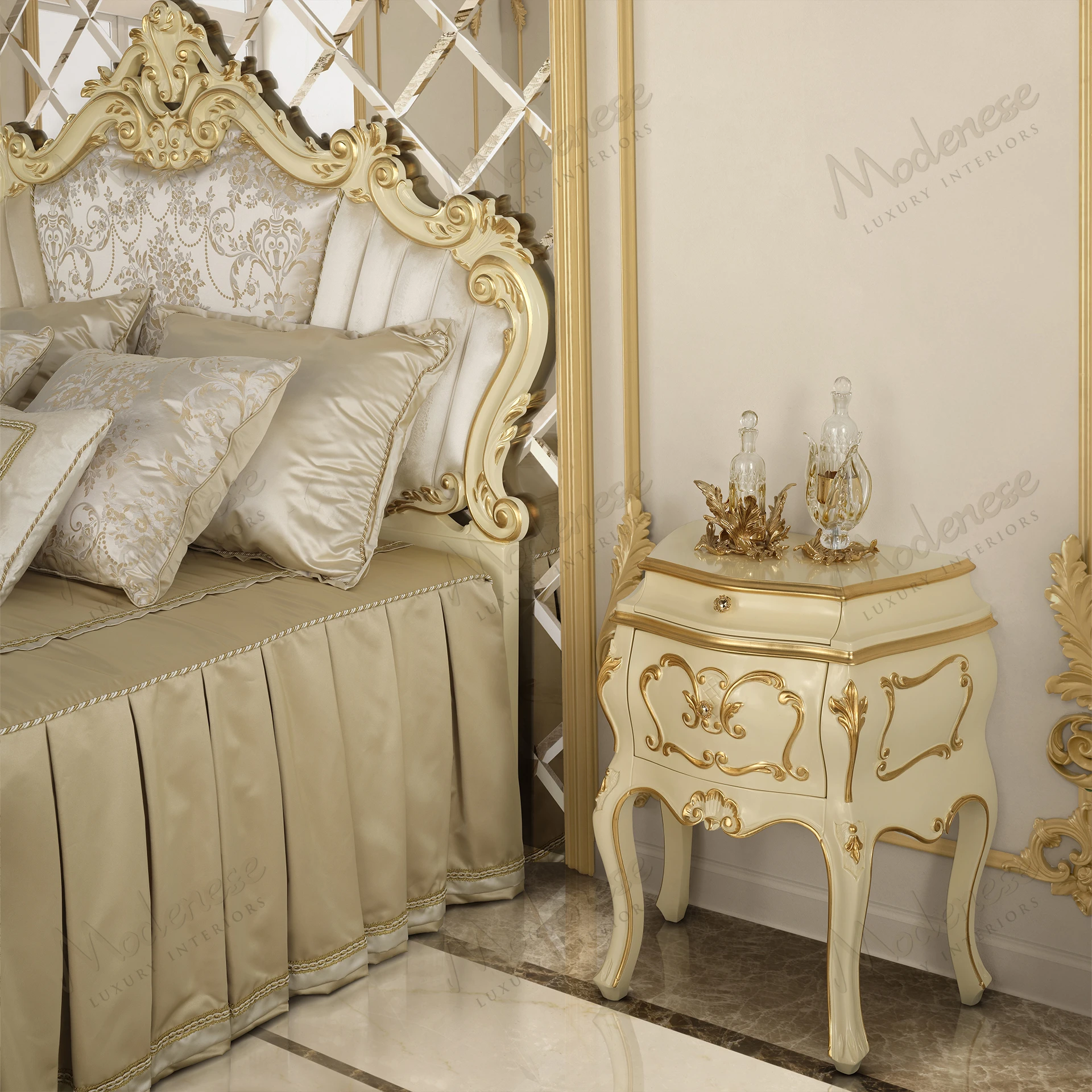 Ethereal Glow Night Table with a cozy, textured surface, no fabric. Minimalist design and warm ambiance. Ideal for accessible, stylish bedrooms