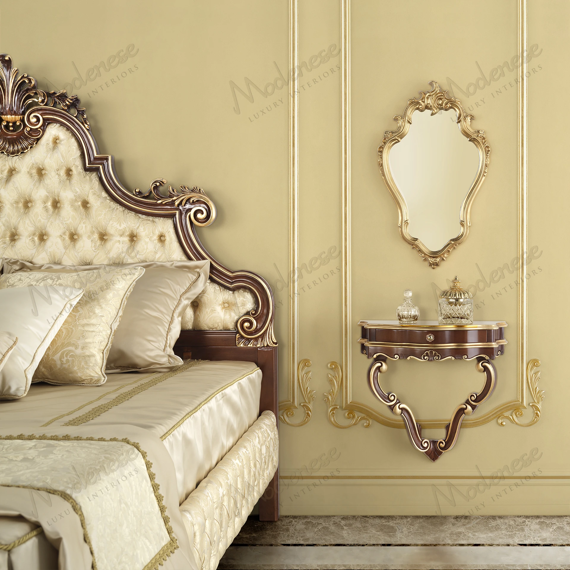 A sleek Luxury Glow Night Table with a smooth, cozy texture, designed for elegance and functionality in a modern bedroom..