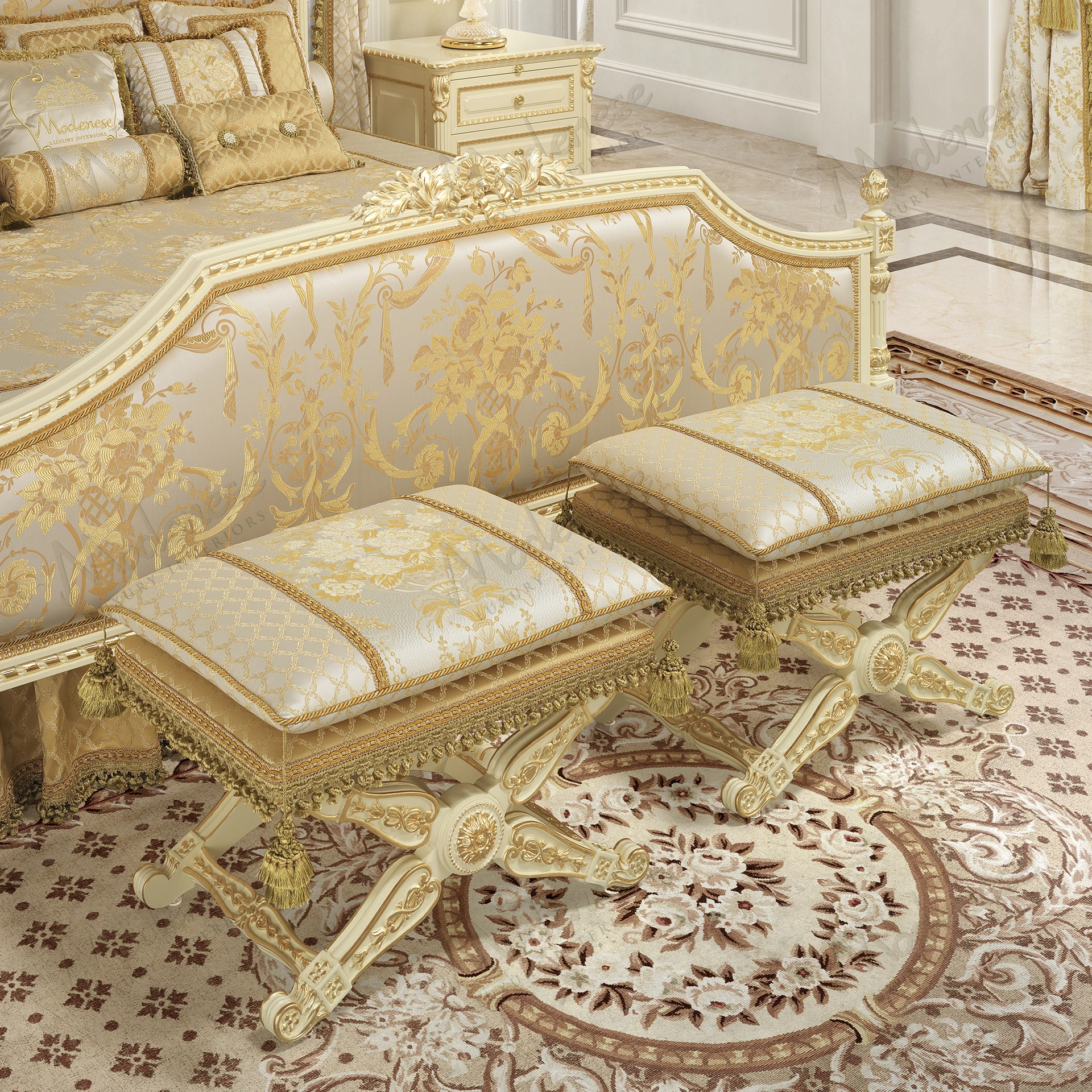 Pouf Rayonnement Doré