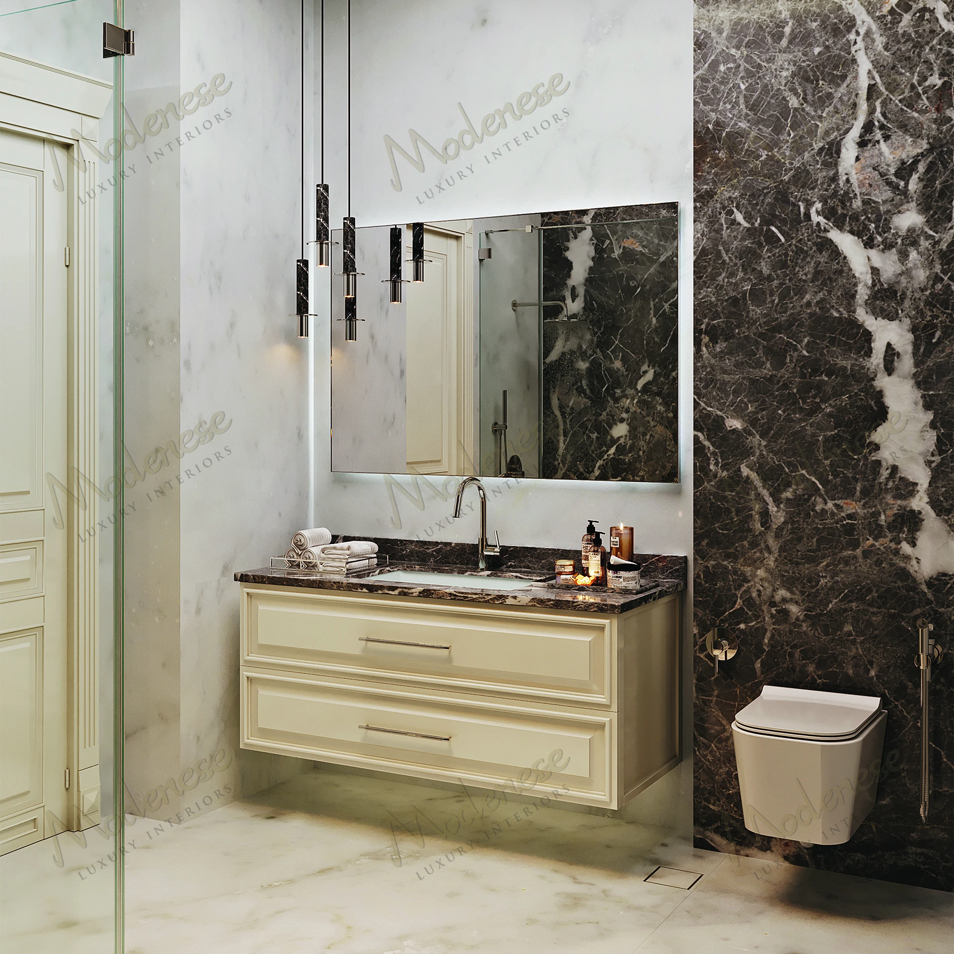 Stylish product with an ivory lacquered finish, showcasing elegant design. Suitable for refined settings, enhancing decor with its sophisticated appearance..