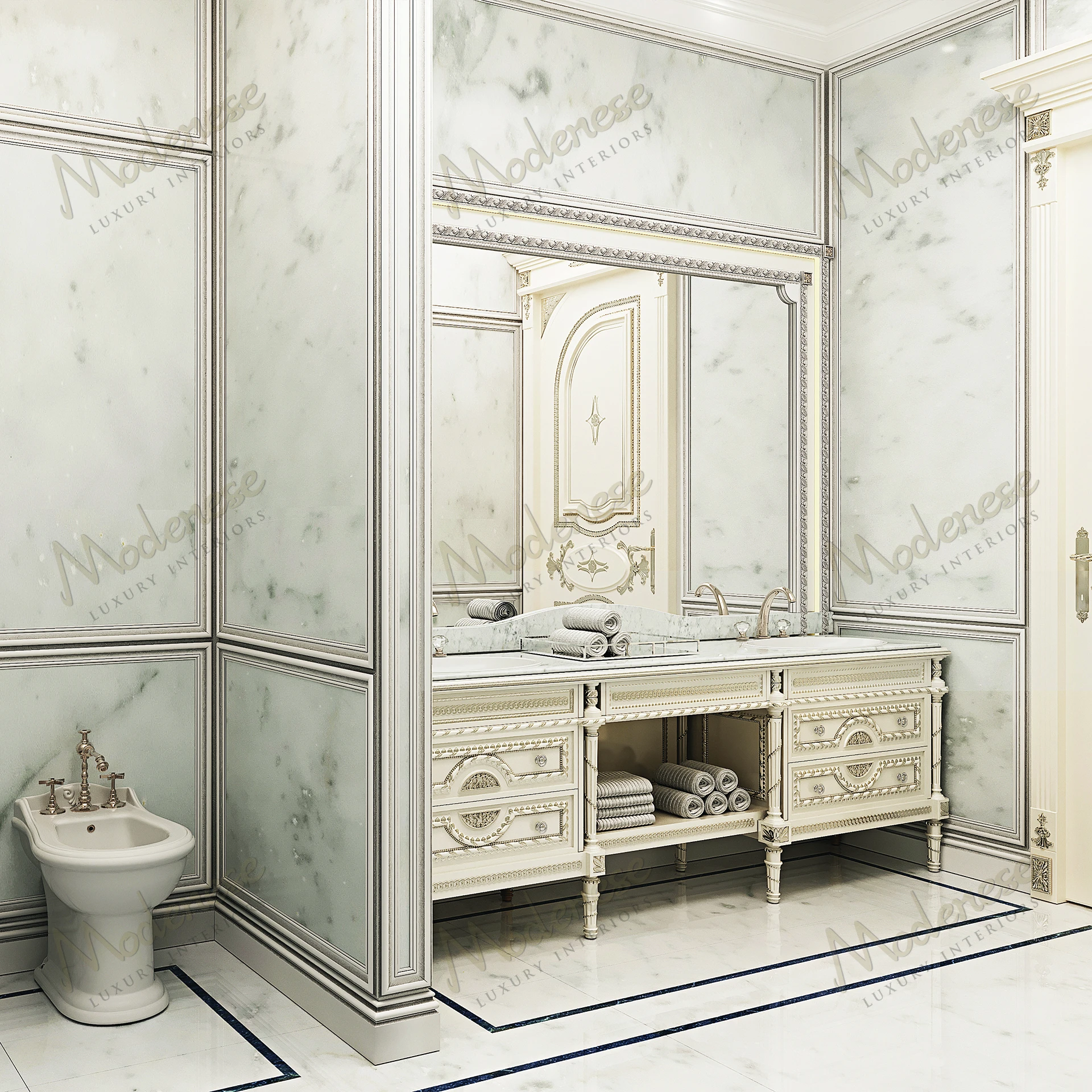 Ivory lacquered product with silver leaf accents, showcasing an artistic design. No fabric textures present. Designed for visual appeal and elegance..