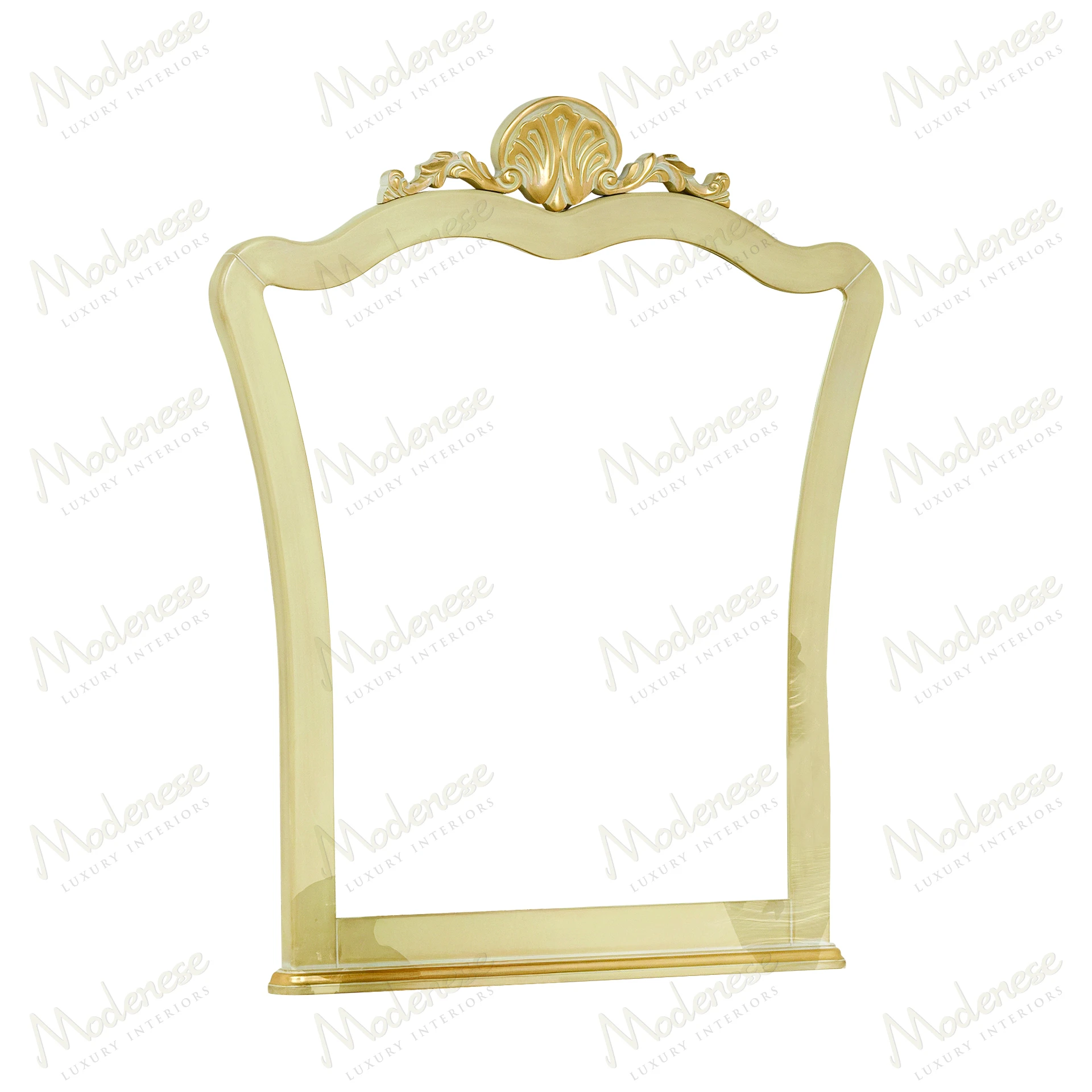 A modern, wooden Timeless Serenity Mirror with a sleek design, reflecting light beautifully Perfect for enhancing room aesthetics and functionality