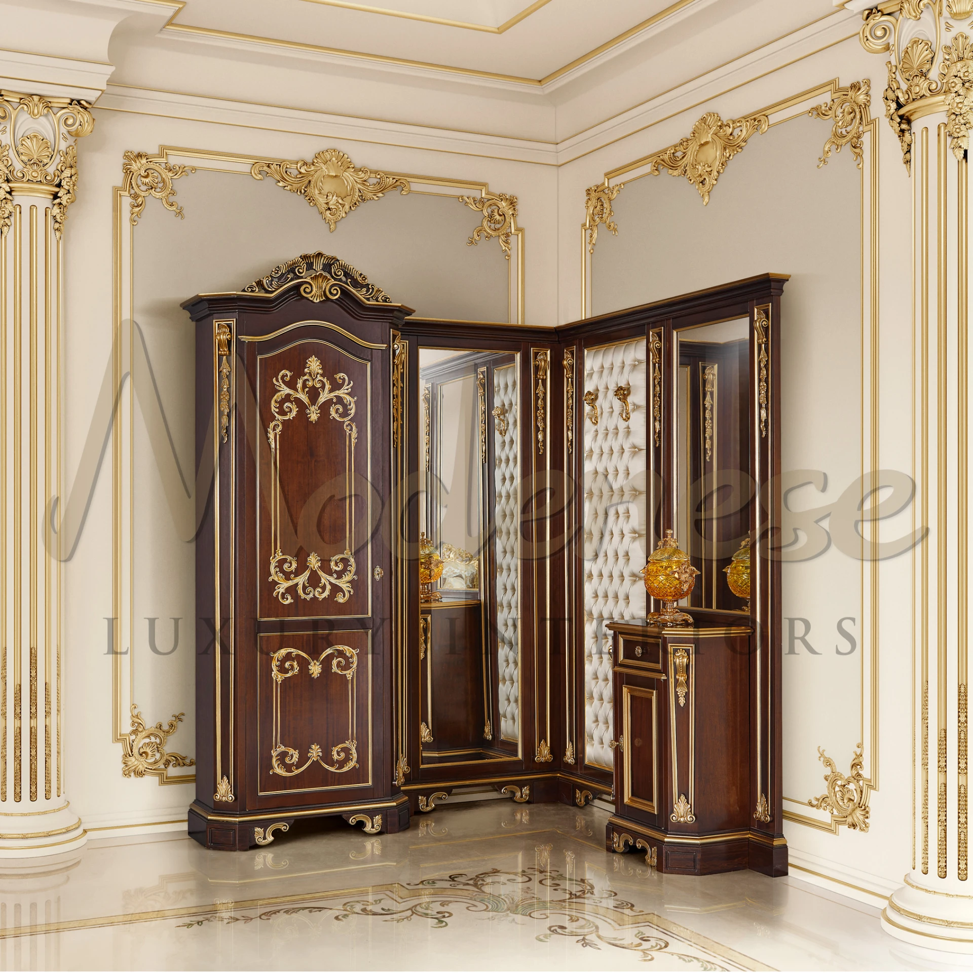 Versatile Elegant Entrance Panel decorating a living room TV wall, blending classic design with contemporary home decor.