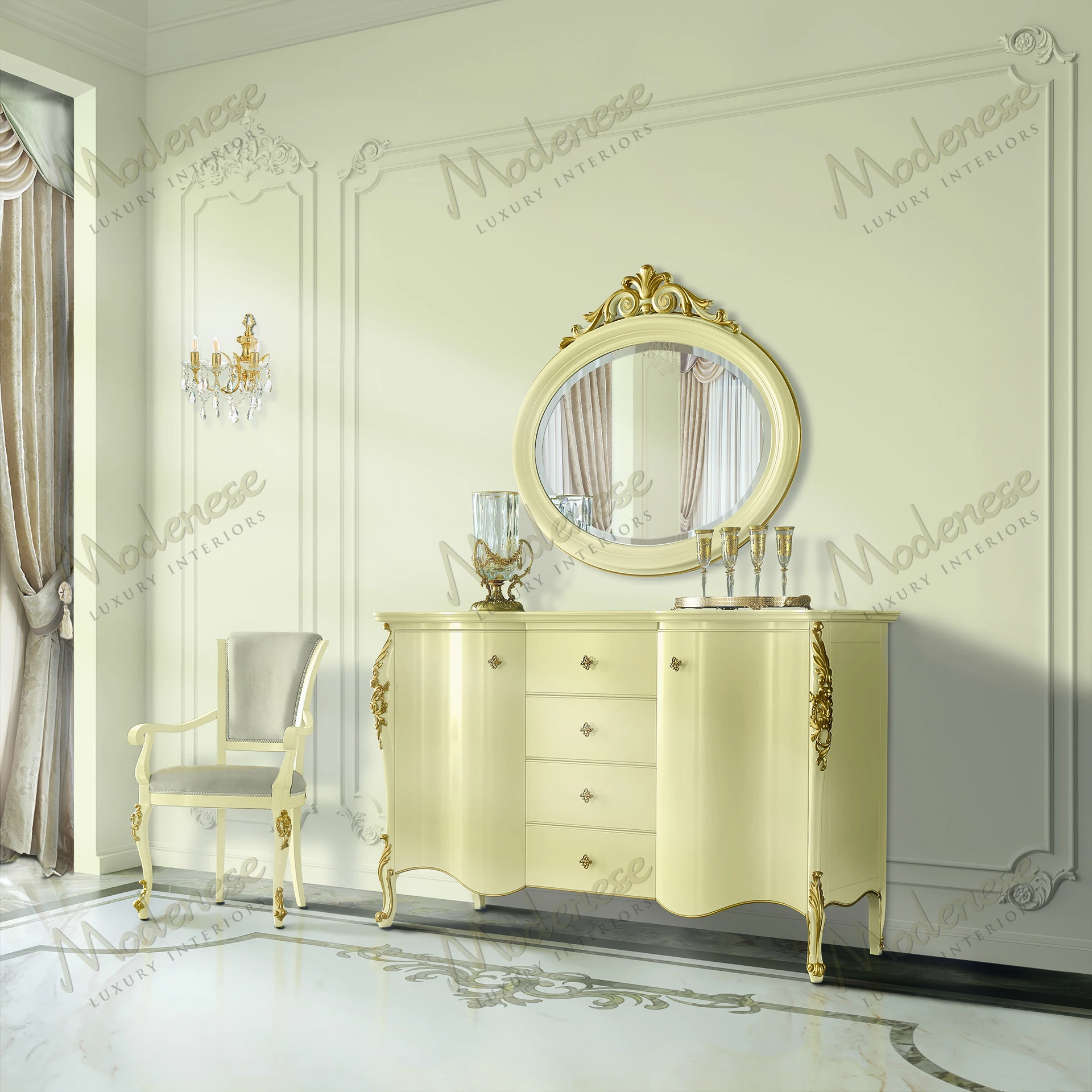 Essence Mirror with a cozy texture, featuring a non-fabric upholstered frame Simple, elegant design enhances any room's ambiance