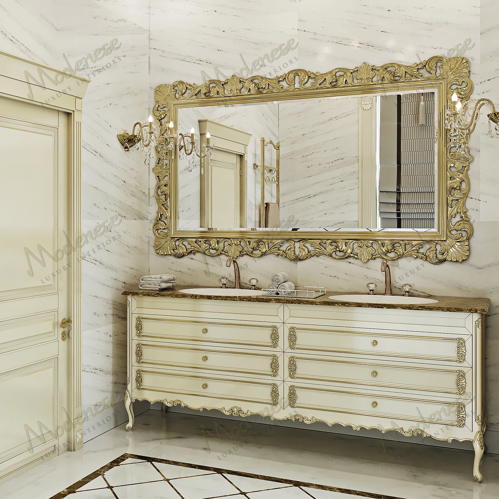 Elegant product with full gold leaf finish, showcasing a sophisticated style. Shimmers with a luxurious golden hue, enhancing its visual appeal..