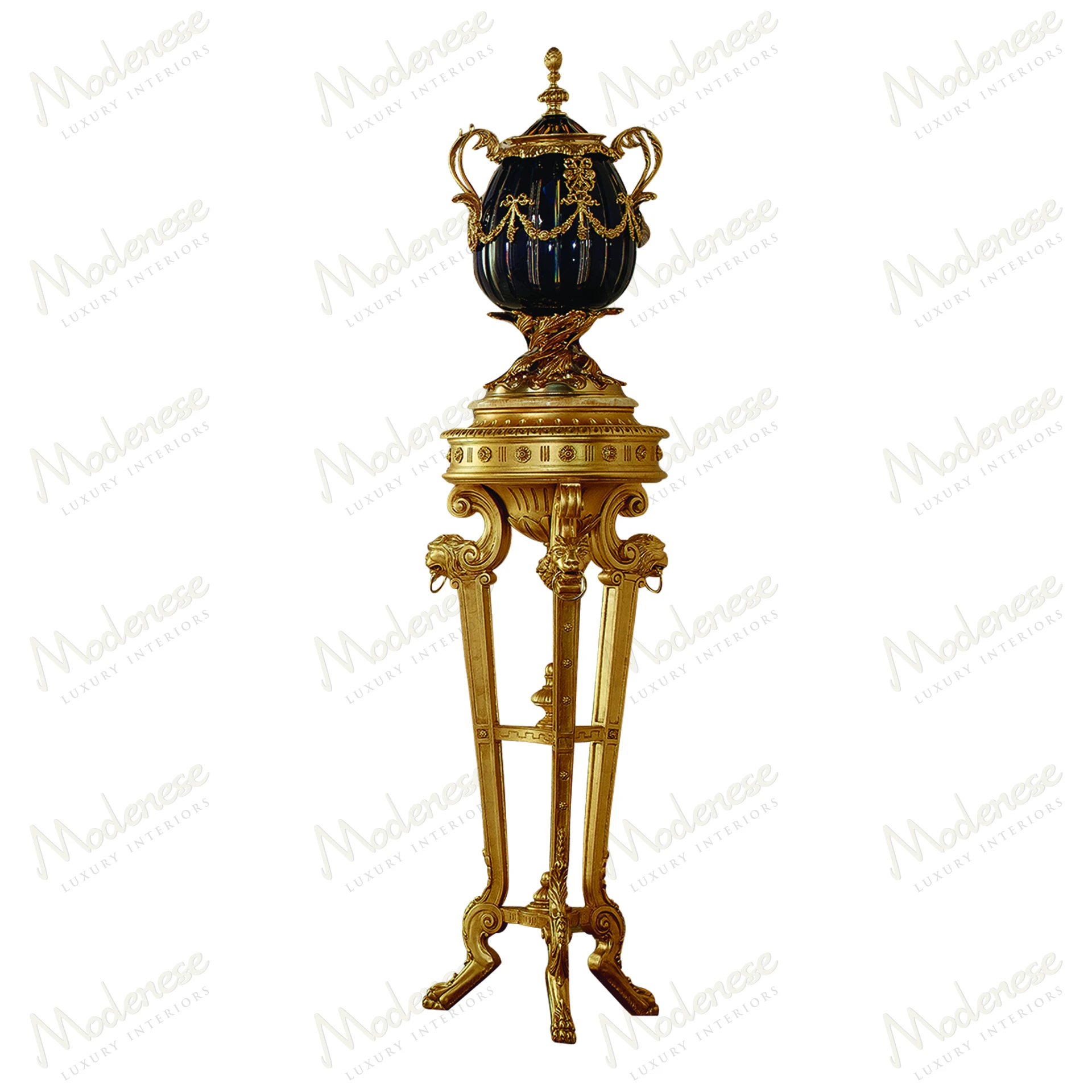 Imperial Vase Stand with a smooth, polished surface and intricate design, showcasing a cozy texture No fabric used
