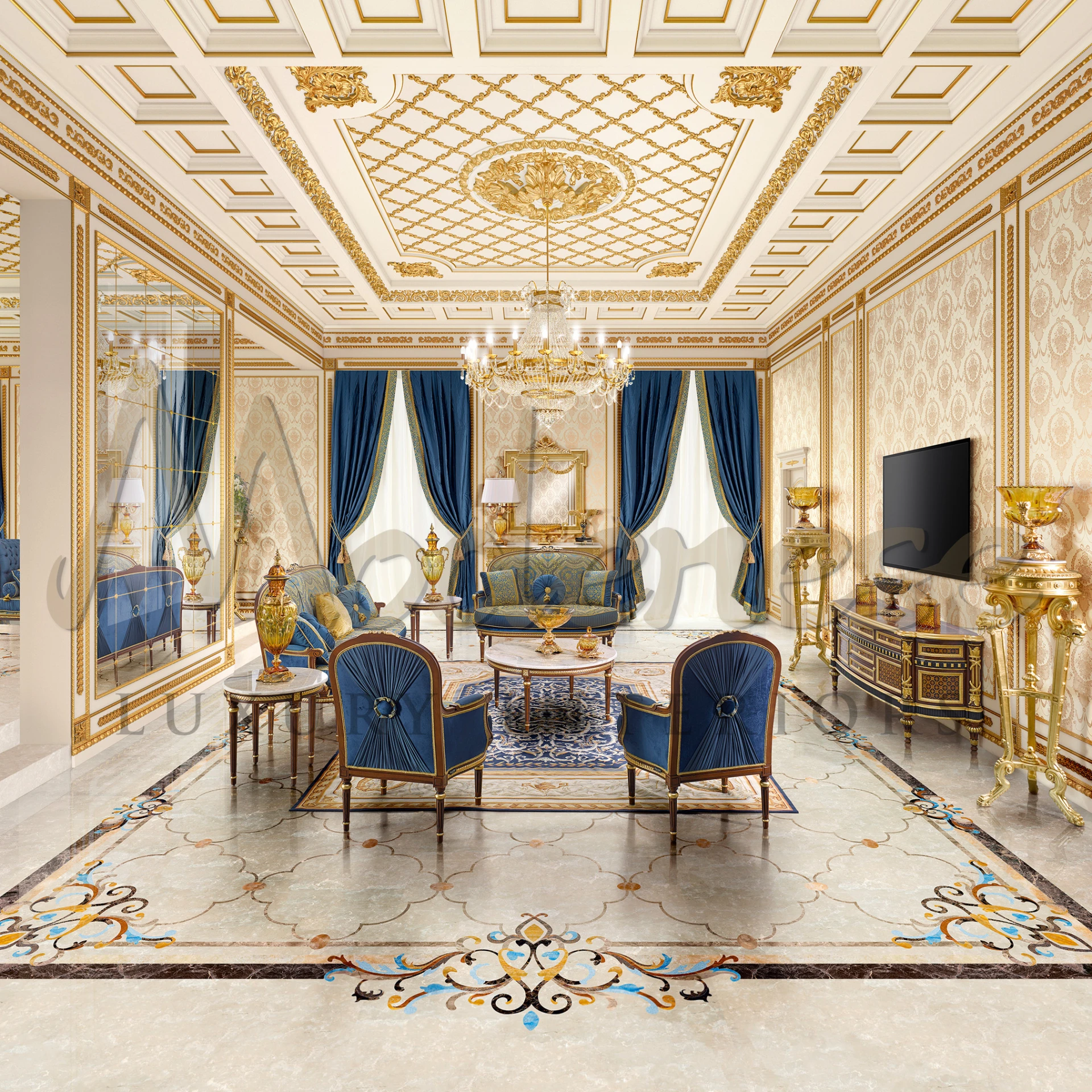 "Italian White Marble Coffee Table, adding luxury and sophistication to your living space.