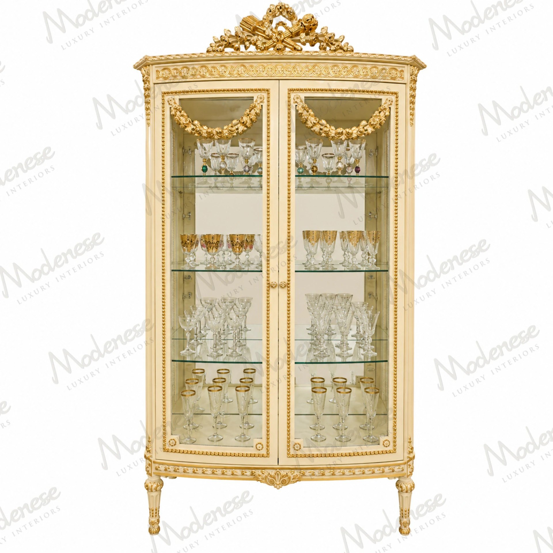 Château double door cabinet handcrafted in Italy
