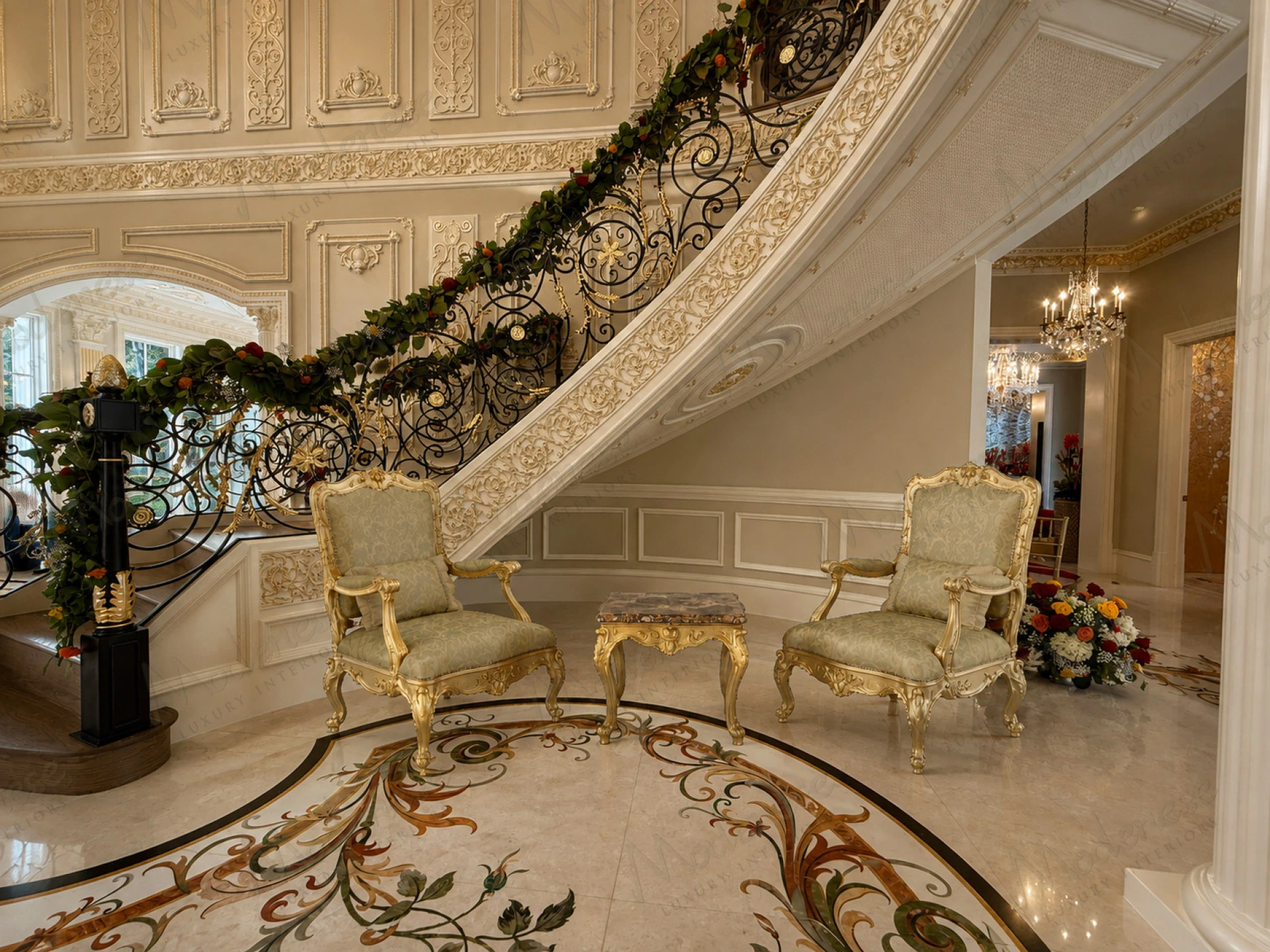 Luxury Italian accent chair designed for classic residences and refined interiors.