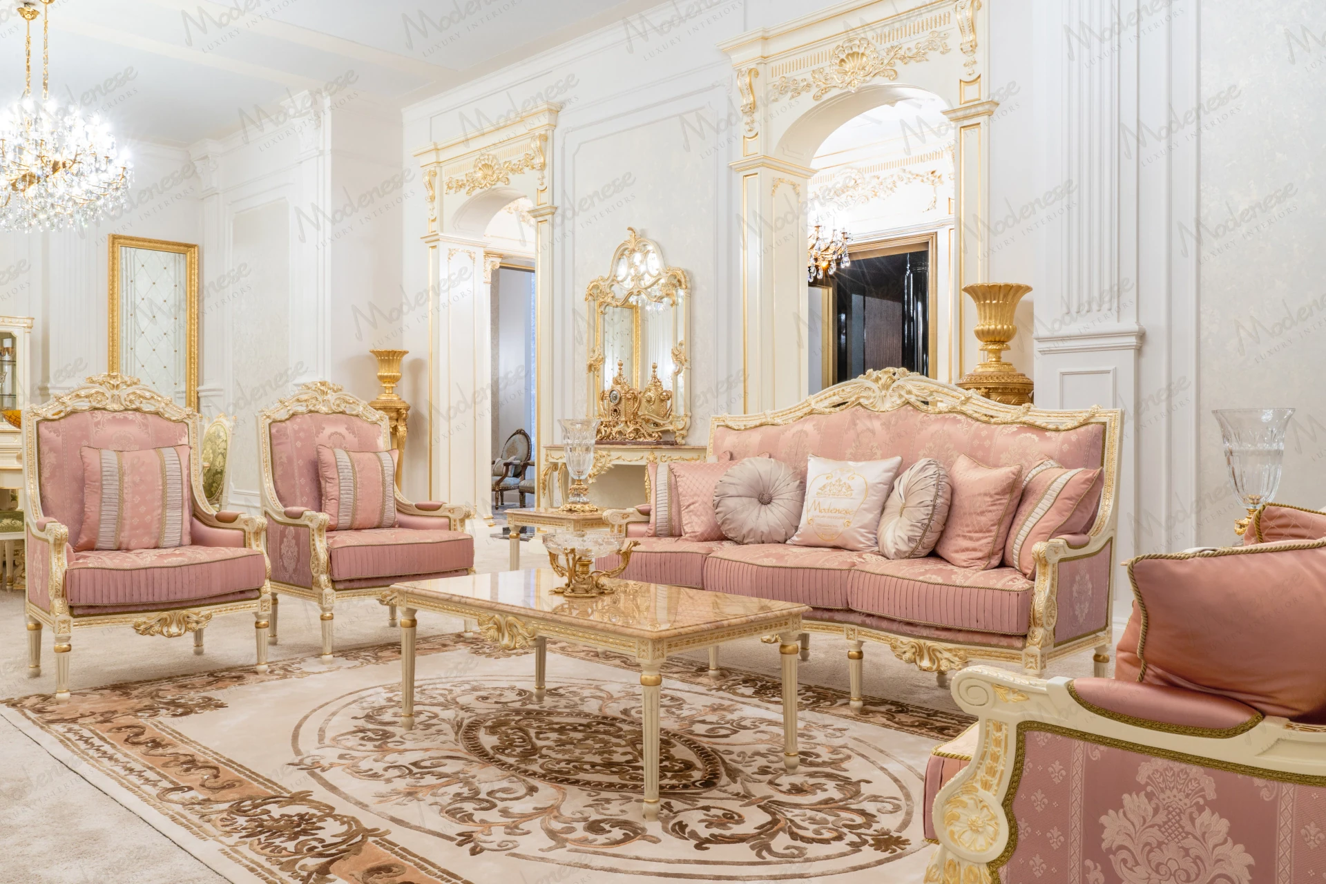 Classic rectangular coffee table handcrafted in Italy