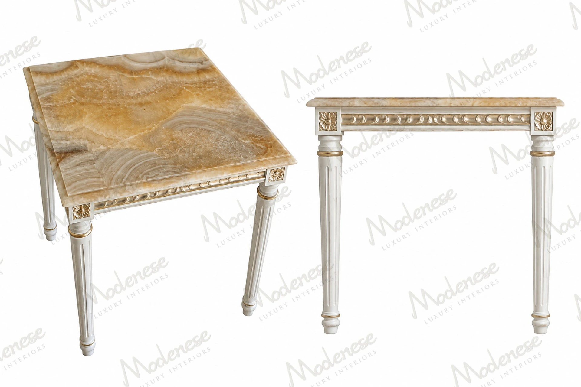 Classic marble accent table for elegant interiors
