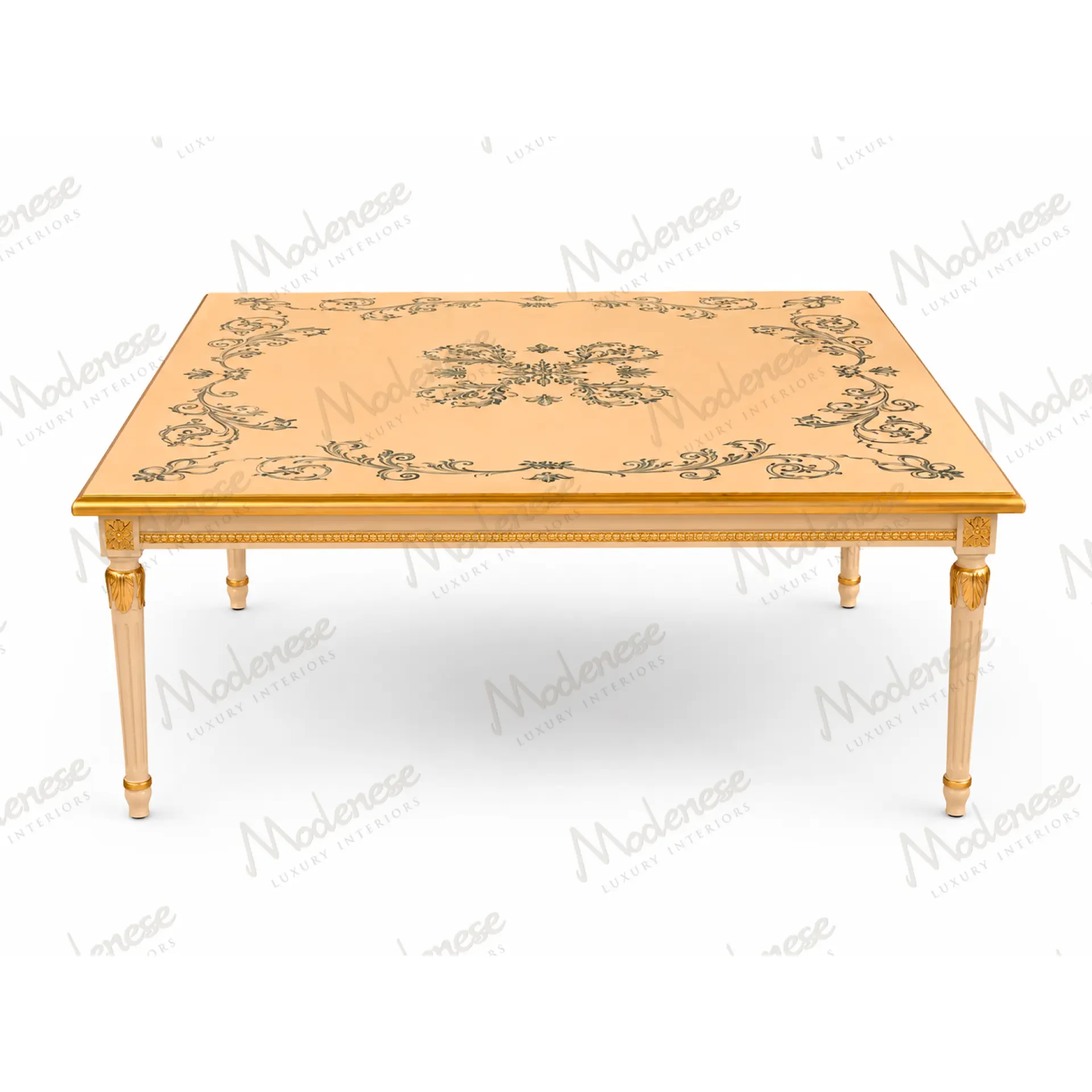 Crown luxury classic coffee table handcrafted in Italy