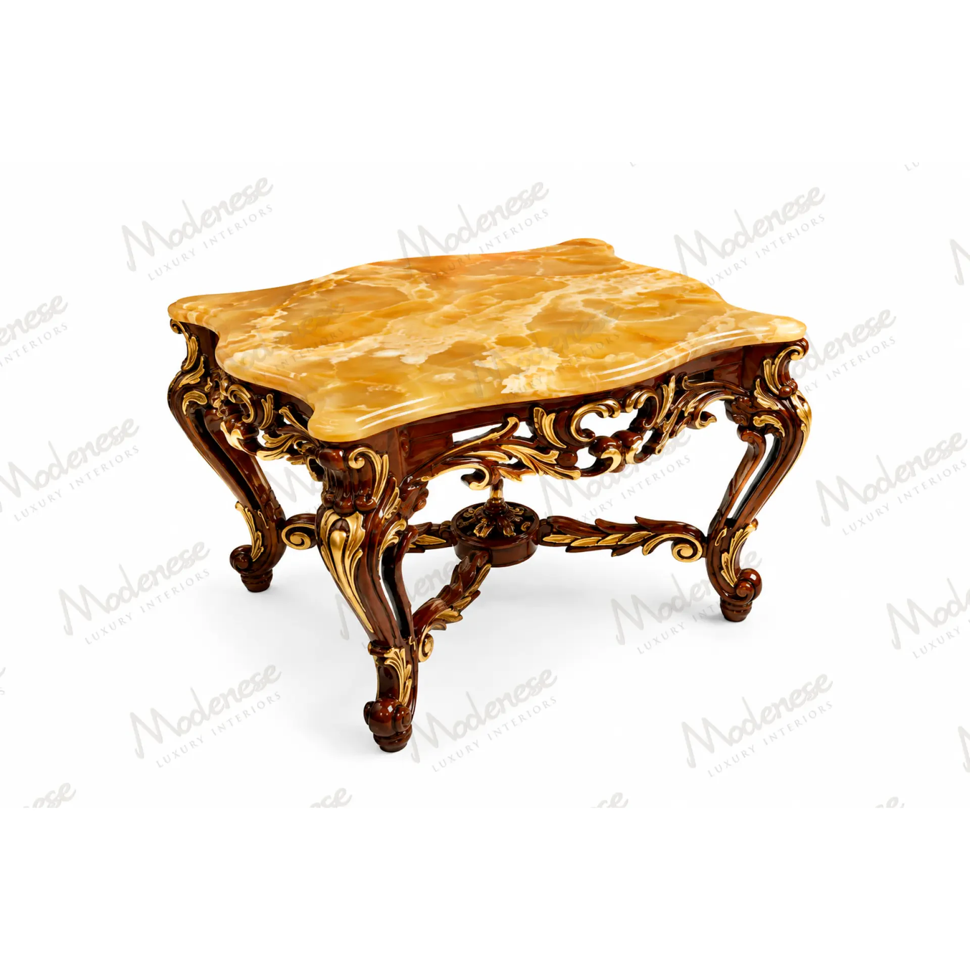 Amber luxury classic side table with elegant marble top