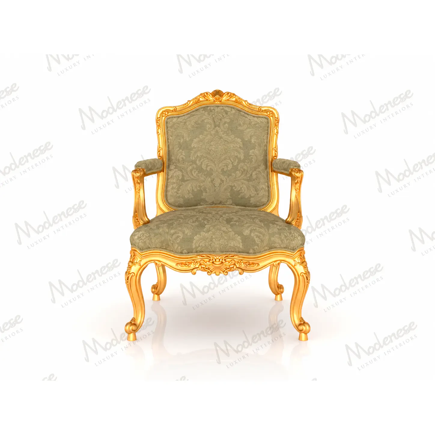 Luxury Green Armchair - view 2