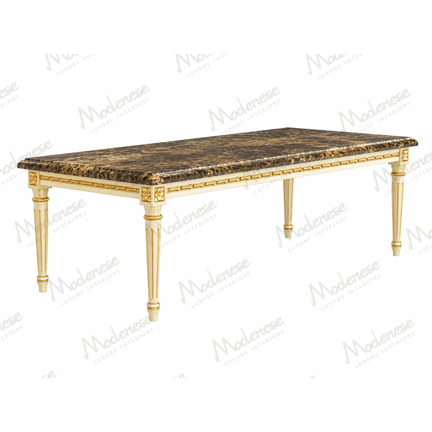 Grand Palais luxury classic coffee table with handcrafted Italian details