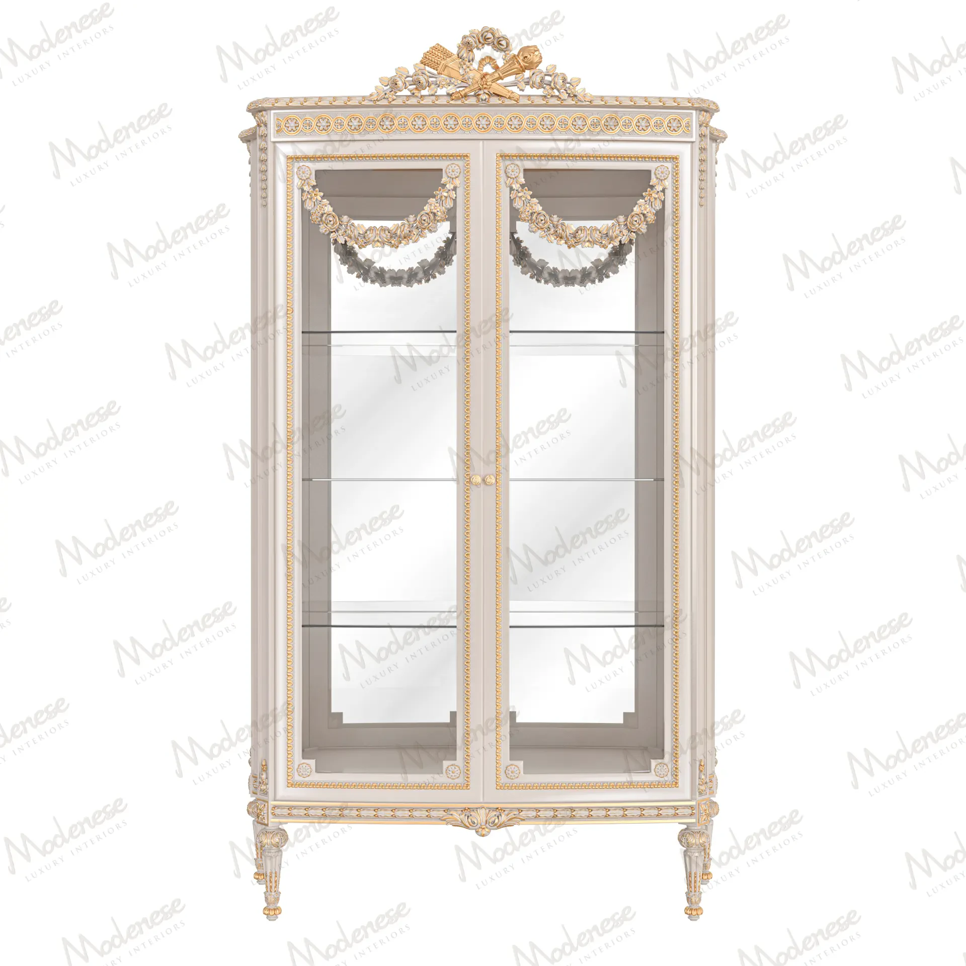 Château double door cabinet handcrafted in Italy