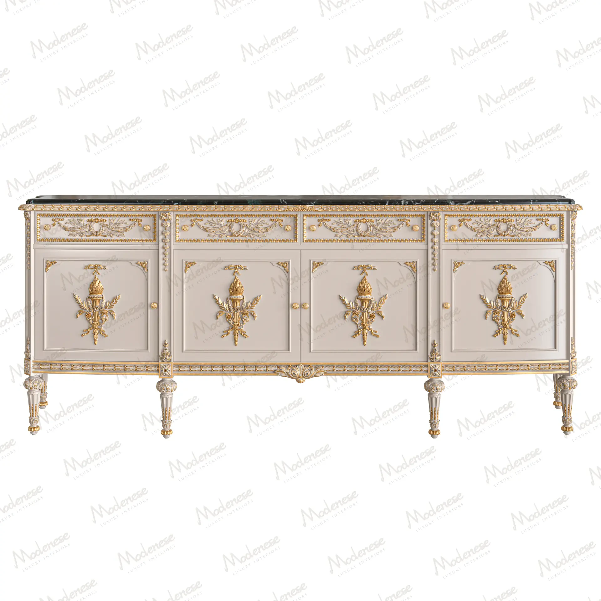Château luxury sideboard handcrafted in Italy