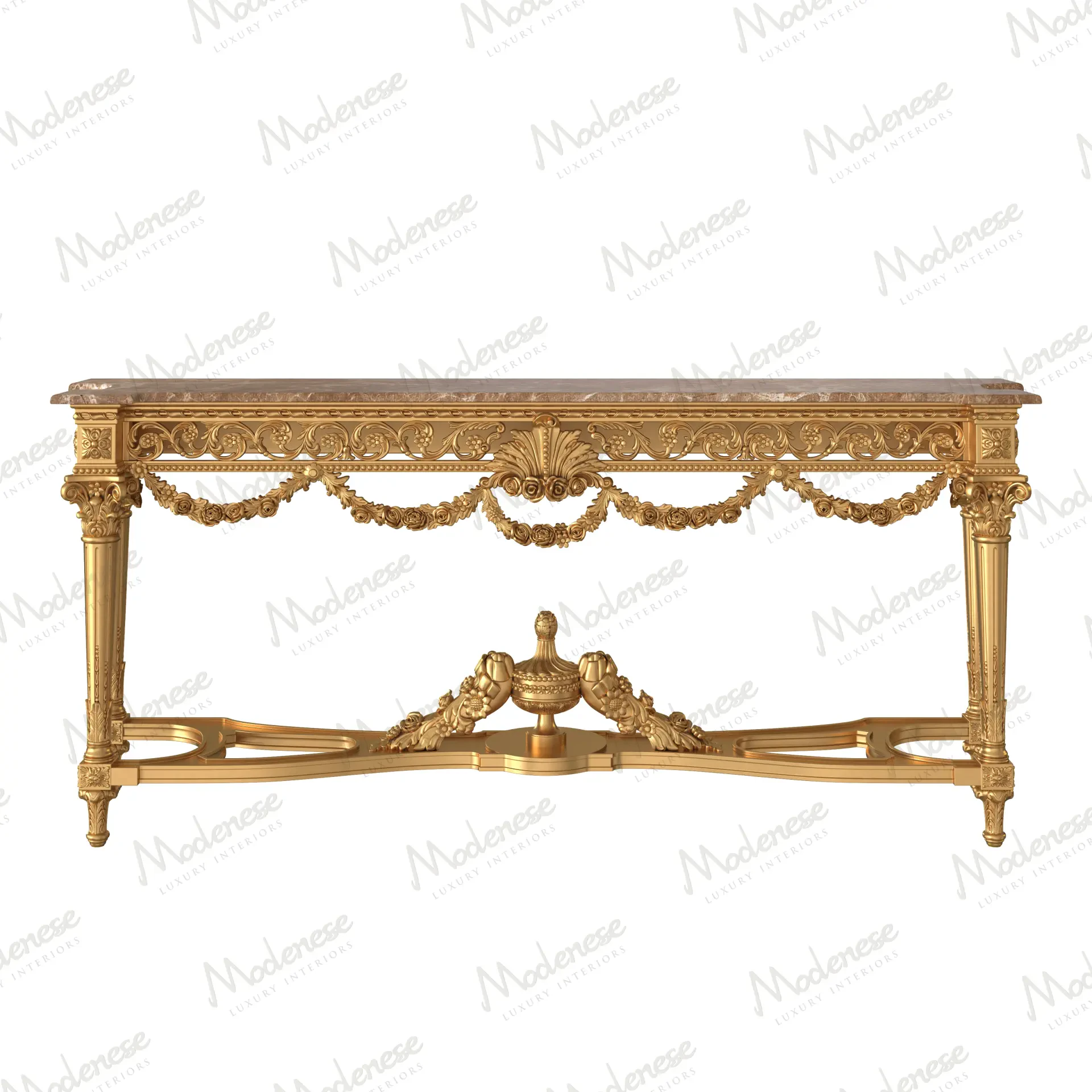 Château luxury console table with ornate carved details
