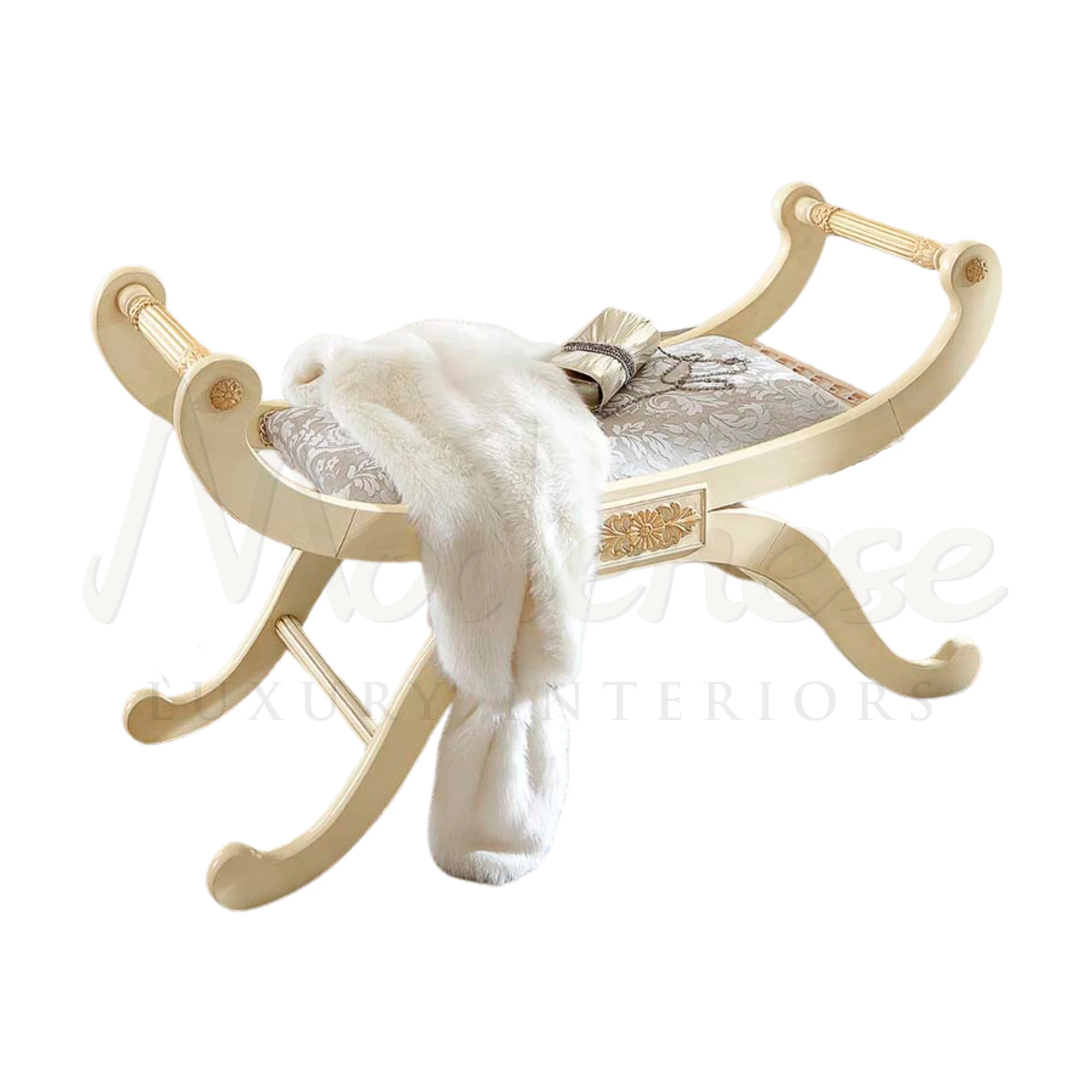 Elegant refined Italian style sitting bench