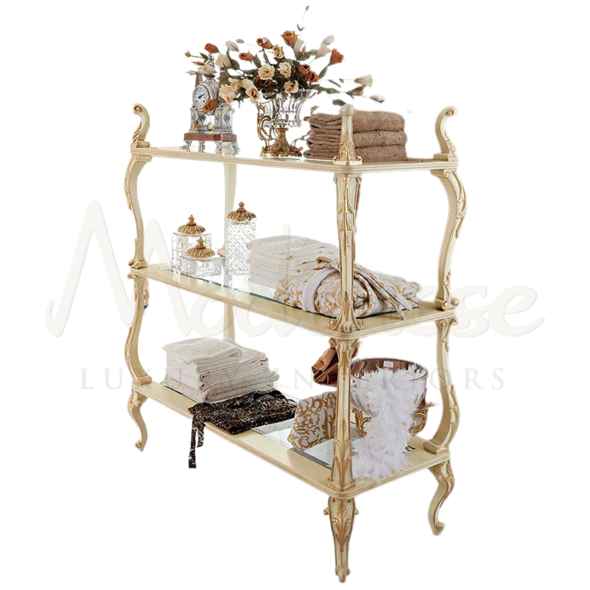 Simple classic etagere for luxury bathroom designs