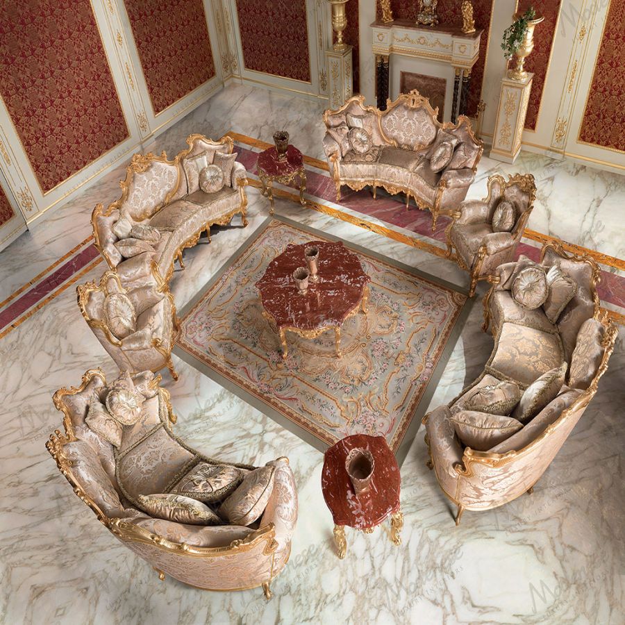 The plush texture of a luxury rug from the Sarelli Neoclassical collection, highlighting the quality of the handtufted wool and bamboo silk blend.