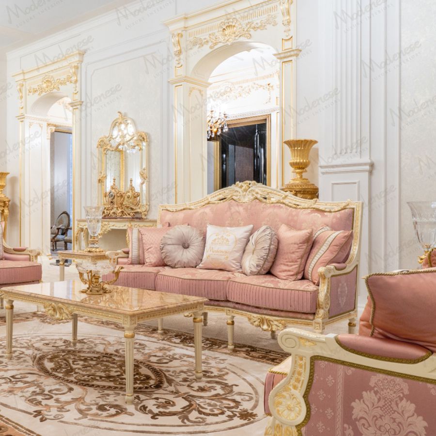 Elegant close-up of a new classic sofa upholstered in rich, textural Sarelli Fabrics, highlighting the piece's impeccable sofa design and craftsmanship.