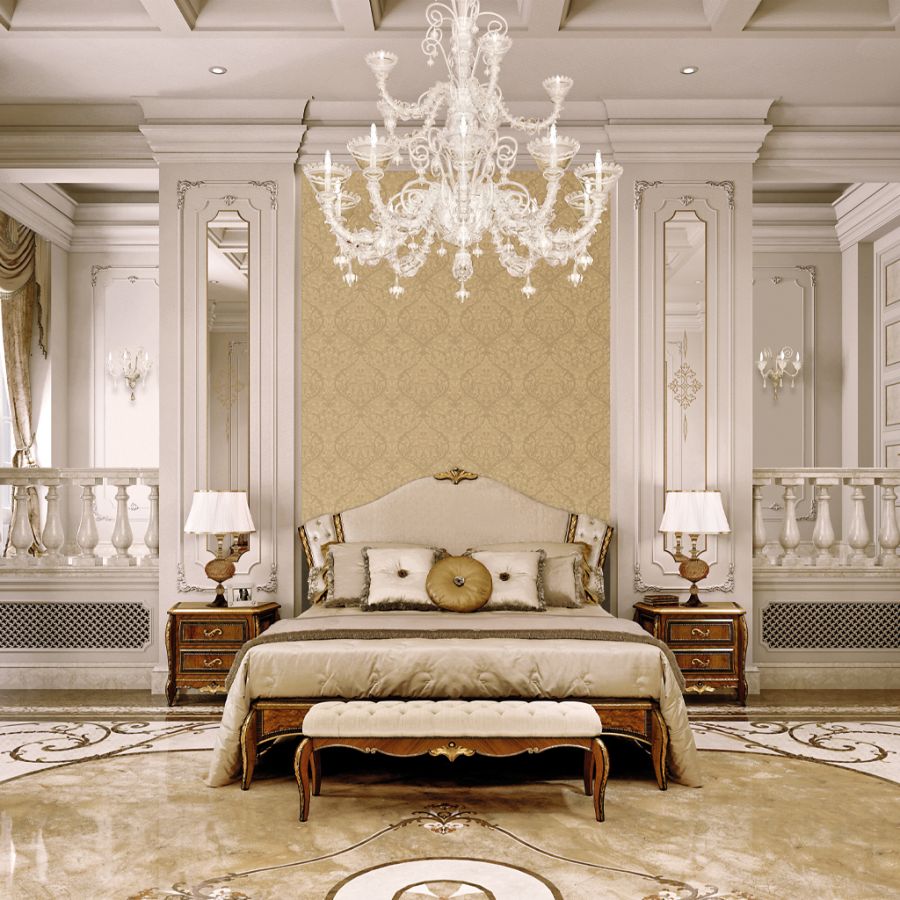 A close-up of the intricate woodwork on a Heritage collection console table, finished in a soft, contemporary hue that highlights exceptional Italian furniture design.