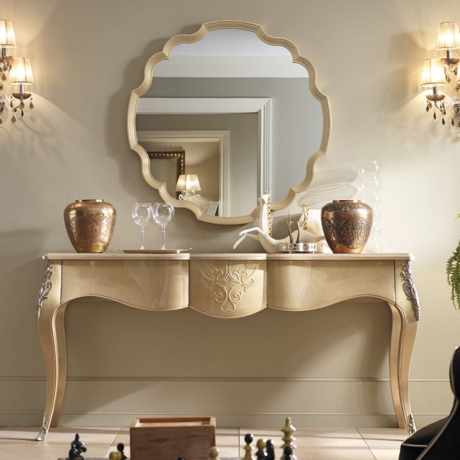 A beautifully crafted armchair that exemplifies the Prestige Living aesthetic, merging a modern, clean-lined frame with the timeless elegance of classically-inspired upholstery.